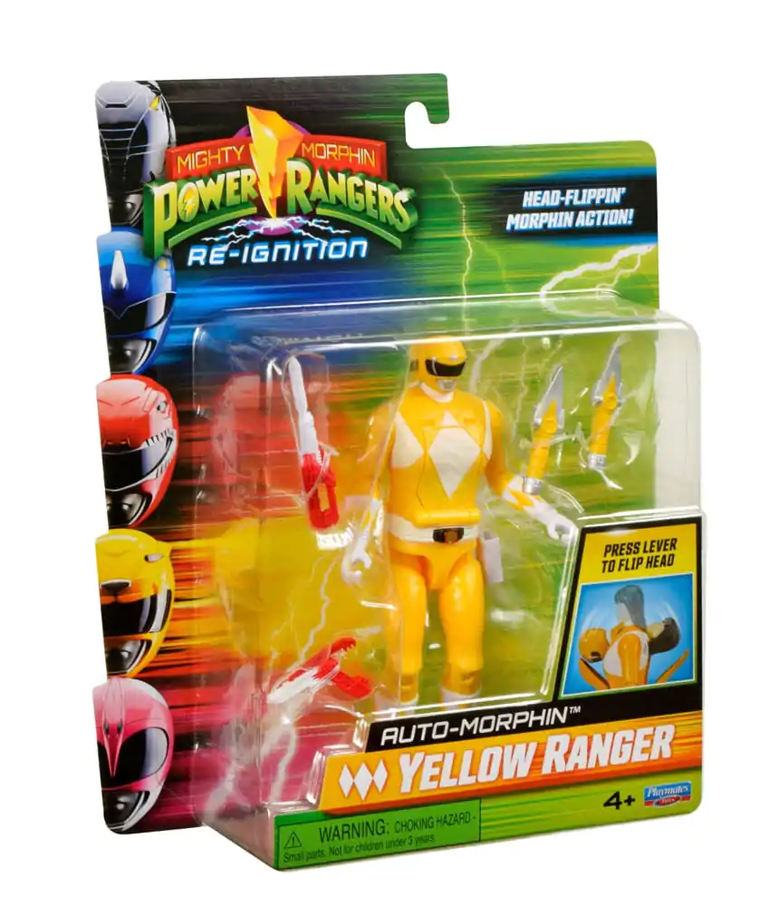 Mighty Morphin Power Rangers Action Figure Auto-Morphin Yellow Ranger 12 cm Akcijska Figura fotografija proizvoda