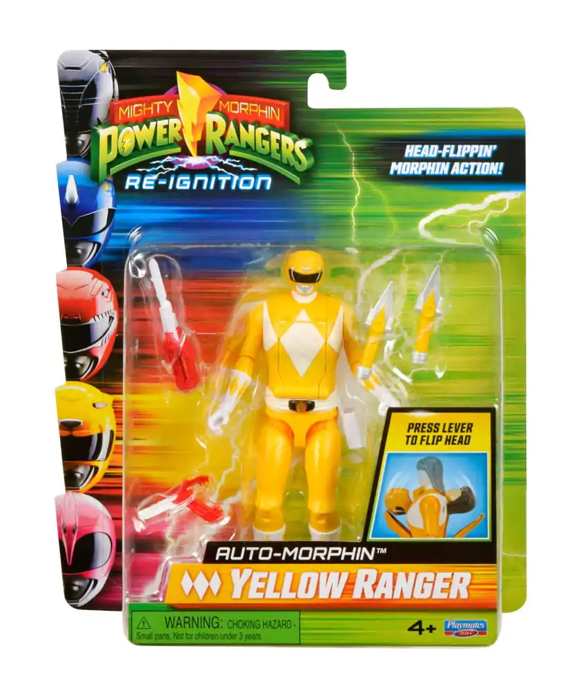 Mighty Morphin Power Rangers Action Figure Auto-Morphin Yellow Ranger 12 cm Akcijska Figura fotografija proizvoda