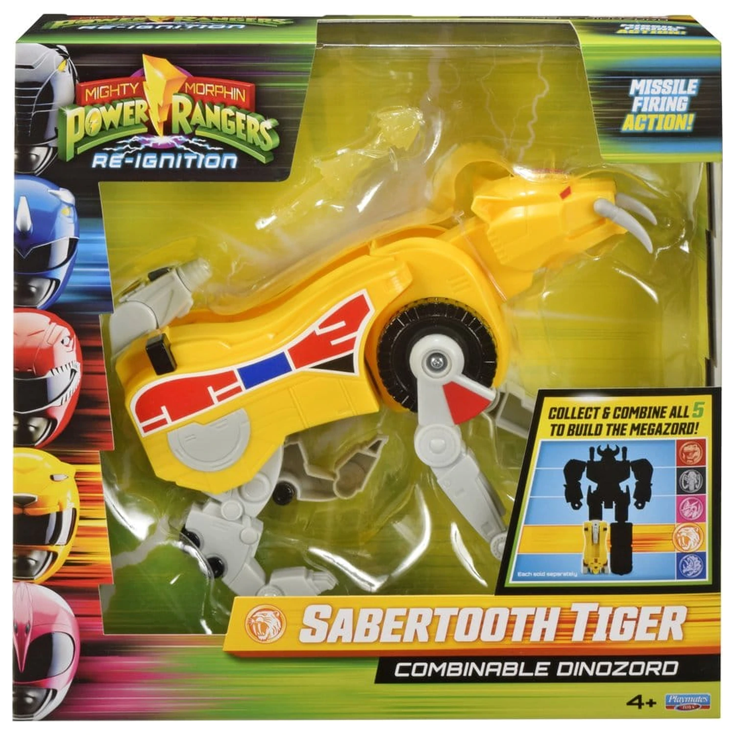 Mighty Morphin Power Rangers Combinable Dinozord Akcijska figura sabljozubi tigar 20 cm fotografija proizvoda