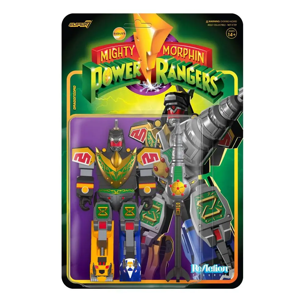 Mighty Morphin Power Rangers ReAction akcijska figura Wave 3 DragonZord (Battle Mode) 15 cm fotografija proizvoda