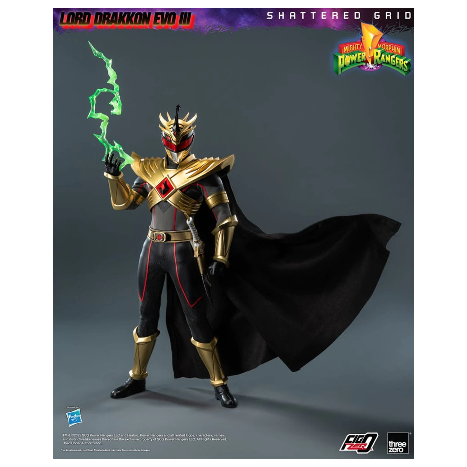 Mighty Morphin Power Rangers Shattered Grid FigZero akcijska figura 1/6 Lord Drakkon Evo III 30 cm fotografija proizvoda