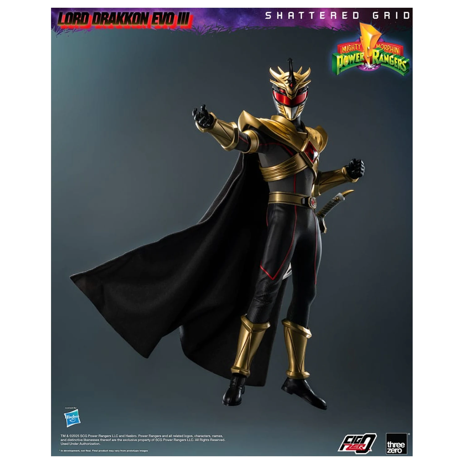Mighty Morphin Power Rangers Shattered Grid FigZero akcijska figura 1/6 Lord Drakkon Evo III 30 cm fotografija proizvoda