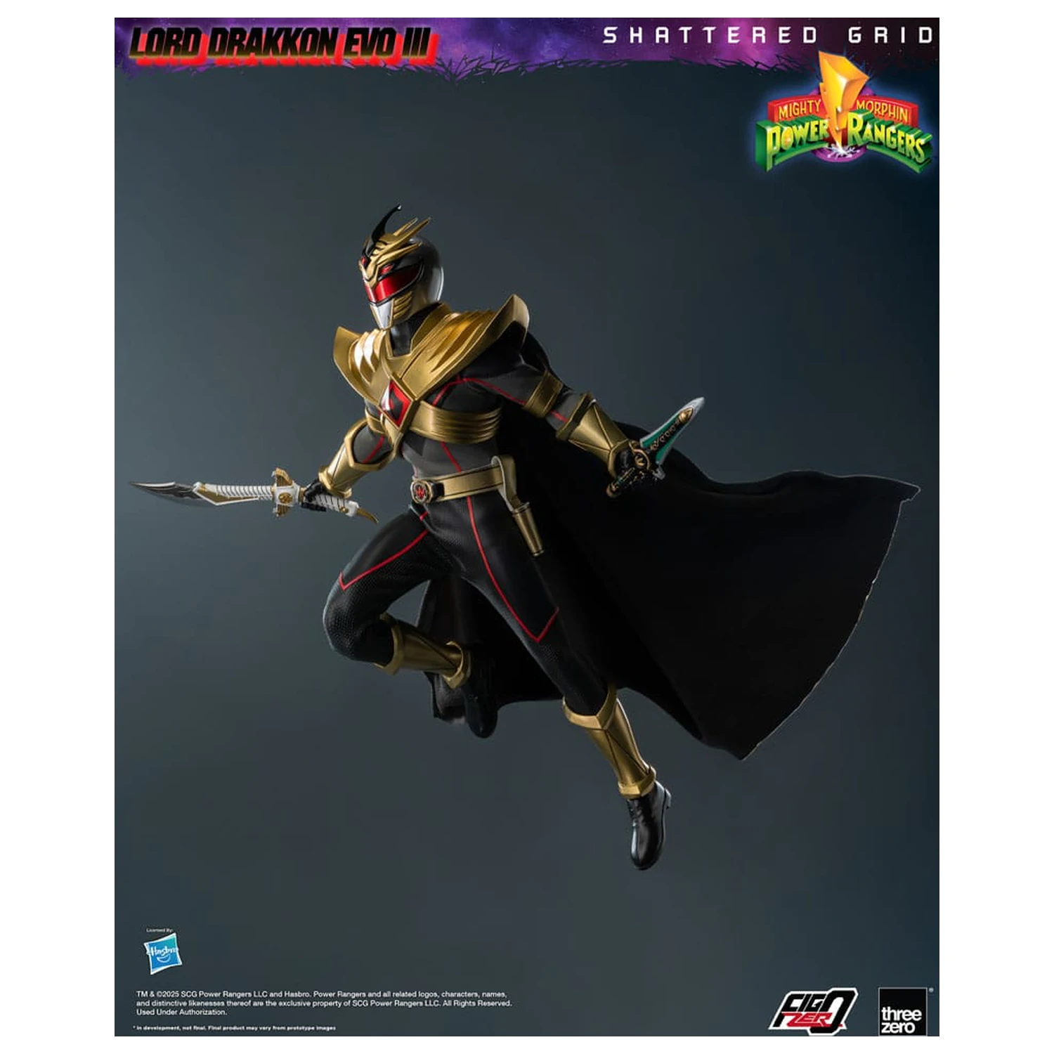 Mighty Morphin Power Rangers Shattered Grid FigZero akcijska figura 1/6 Lord Drakkon Evo III 30 cm fotografija proizvoda