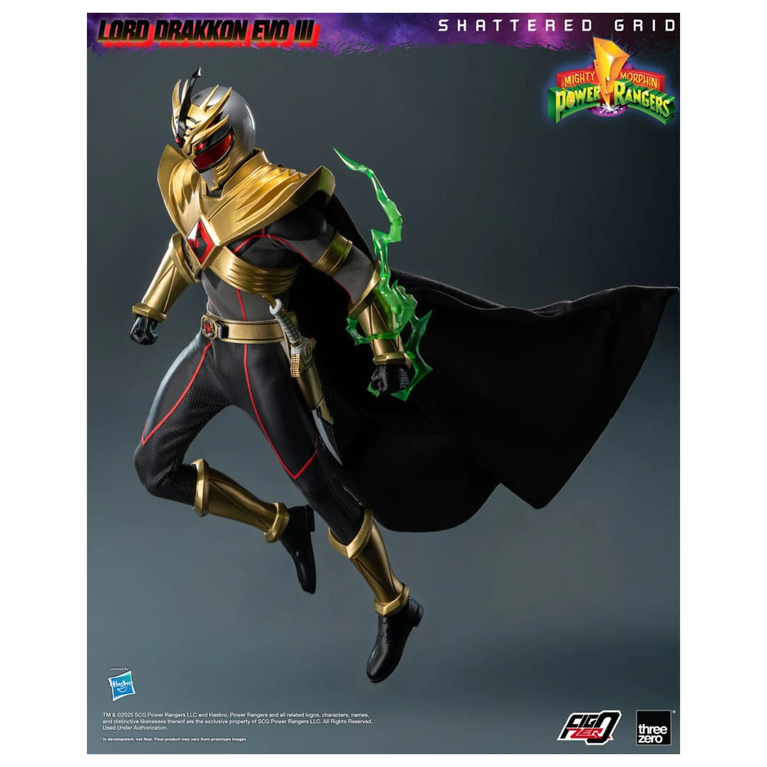Mighty Morphin Power Rangers Shattered Grid FigZero akcijska figura 1/6 Lord Drakkon Evo III 30 cm fotografija proizvoda