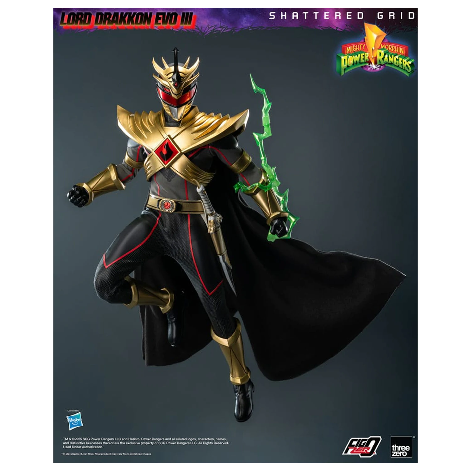 Mighty Morphin Power Rangers Shattered Grid FigZero akcijska figura 1/6 Lord Drakkon Evo III 30 cm fotografija proizvoda