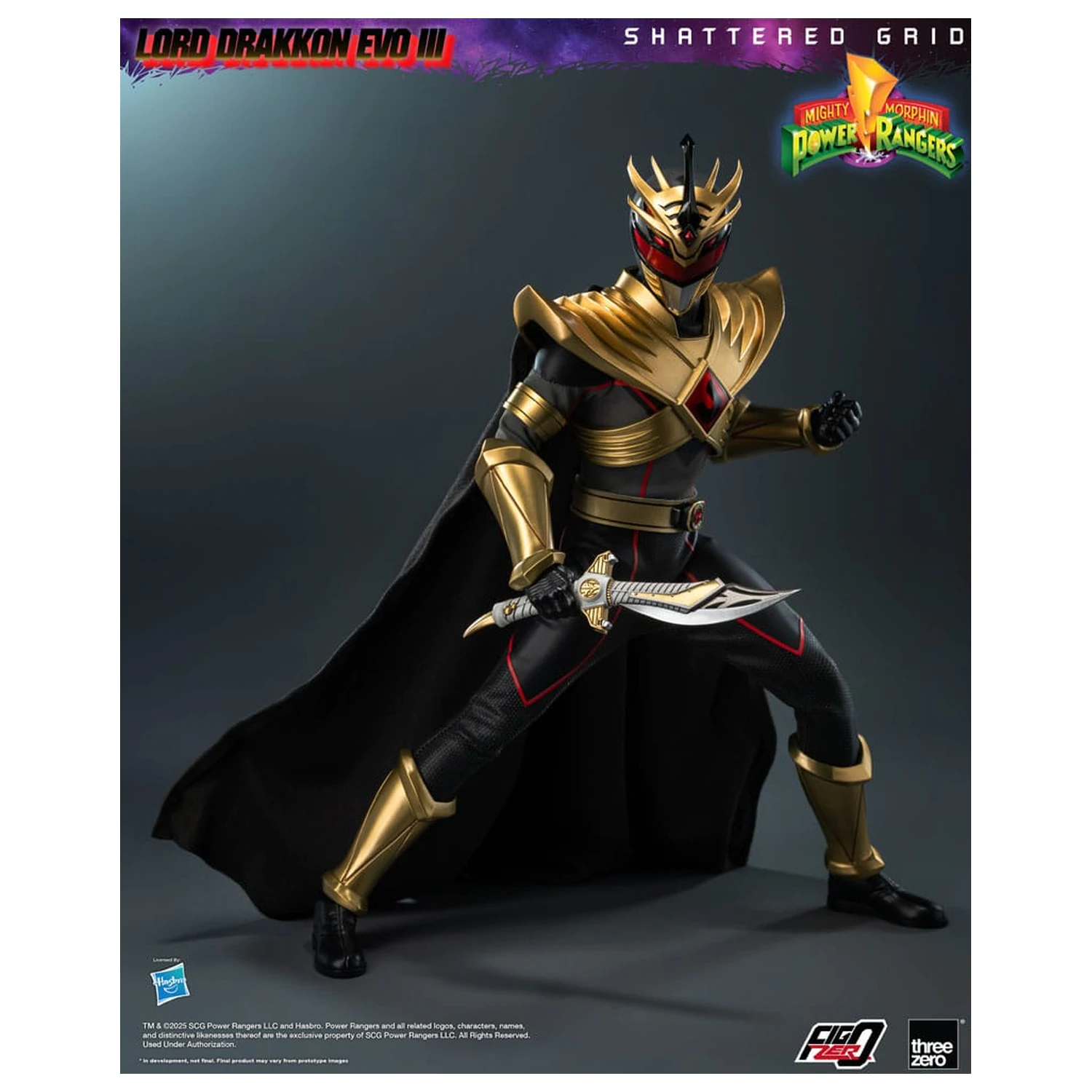 Mighty Morphin Power Rangers Shattered Grid FigZero akcijska figura 1/6 Lord Drakkon Evo III 30 cm fotografija proizvoda