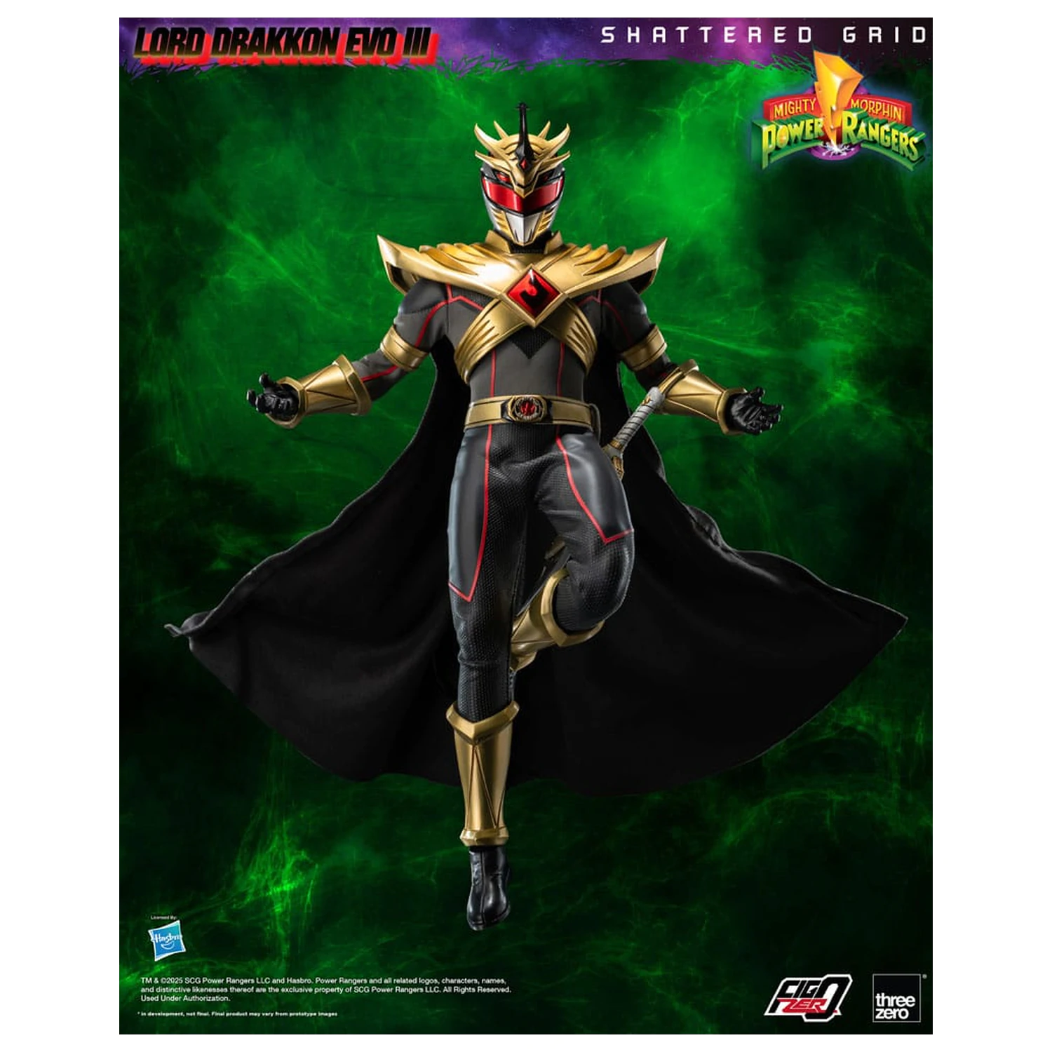 Mighty Morphin Power Rangers Shattered Grid FigZero akcijska figura 1/6 Lord Drakkon Evo III 30 cm fotografija proizvoda