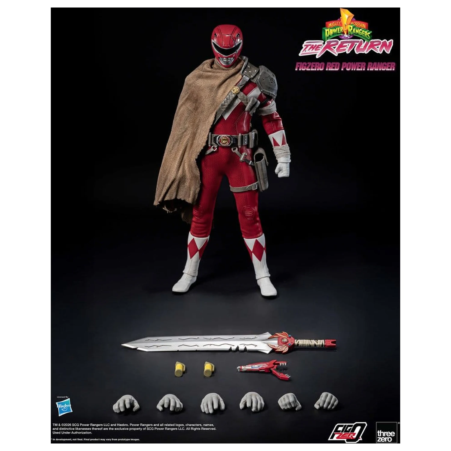 Mighty Morphin Power Rangers: The Return FigZero Action Figure 1/6 Red Power Ranger 31 cm fotografija proizvoda
