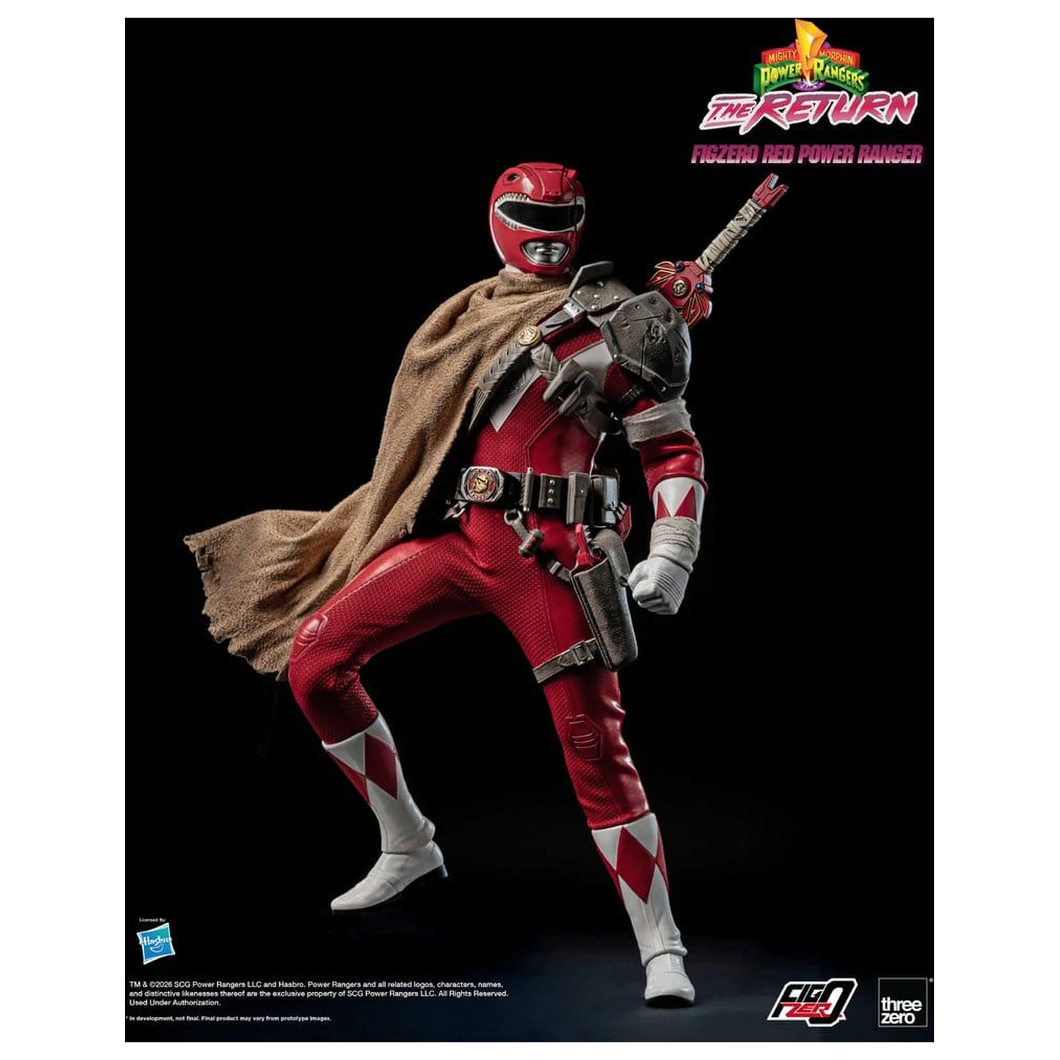 Mighty Morphin Power Rangers: The Return FigZero Action Figure 1/6 Red Power Ranger 31 cm fotografija proizvoda
