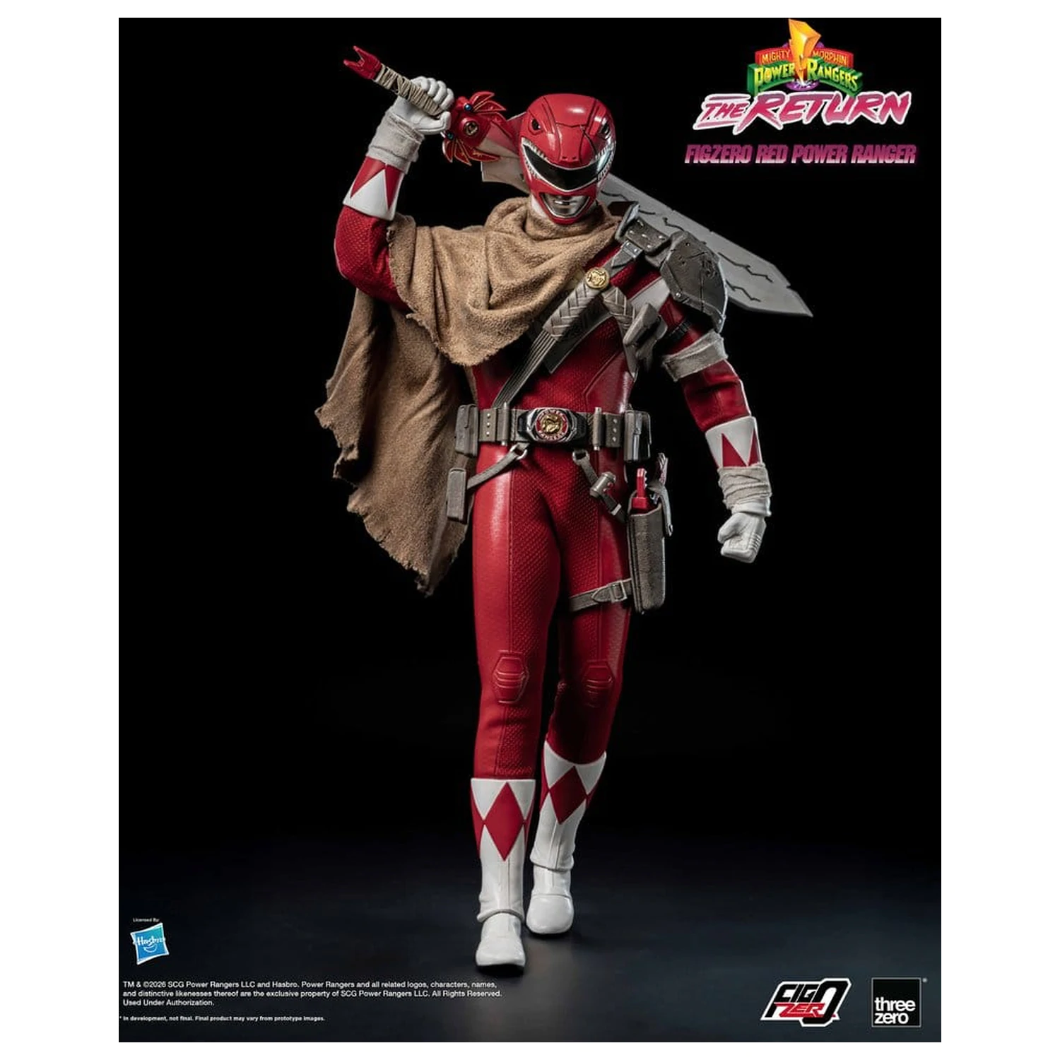 Mighty Morphin Power Rangers: The Return FigZero Action Figure 1/6 Red Power Ranger 31 cm fotografija proizvoda