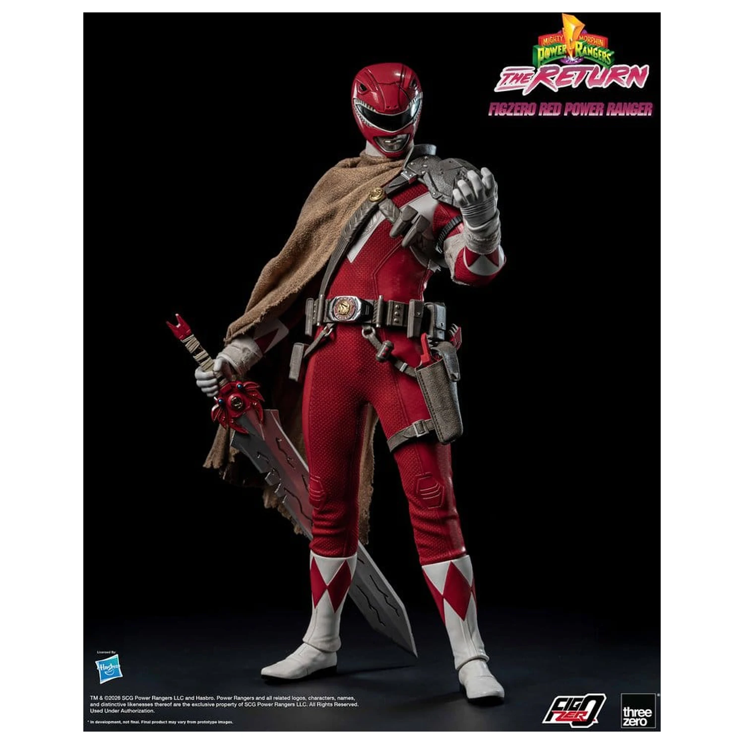 Mighty Morphin Power Rangers: The Return FigZero Action Figure 1/6 Red Power Ranger 31 cm fotografija proizvoda