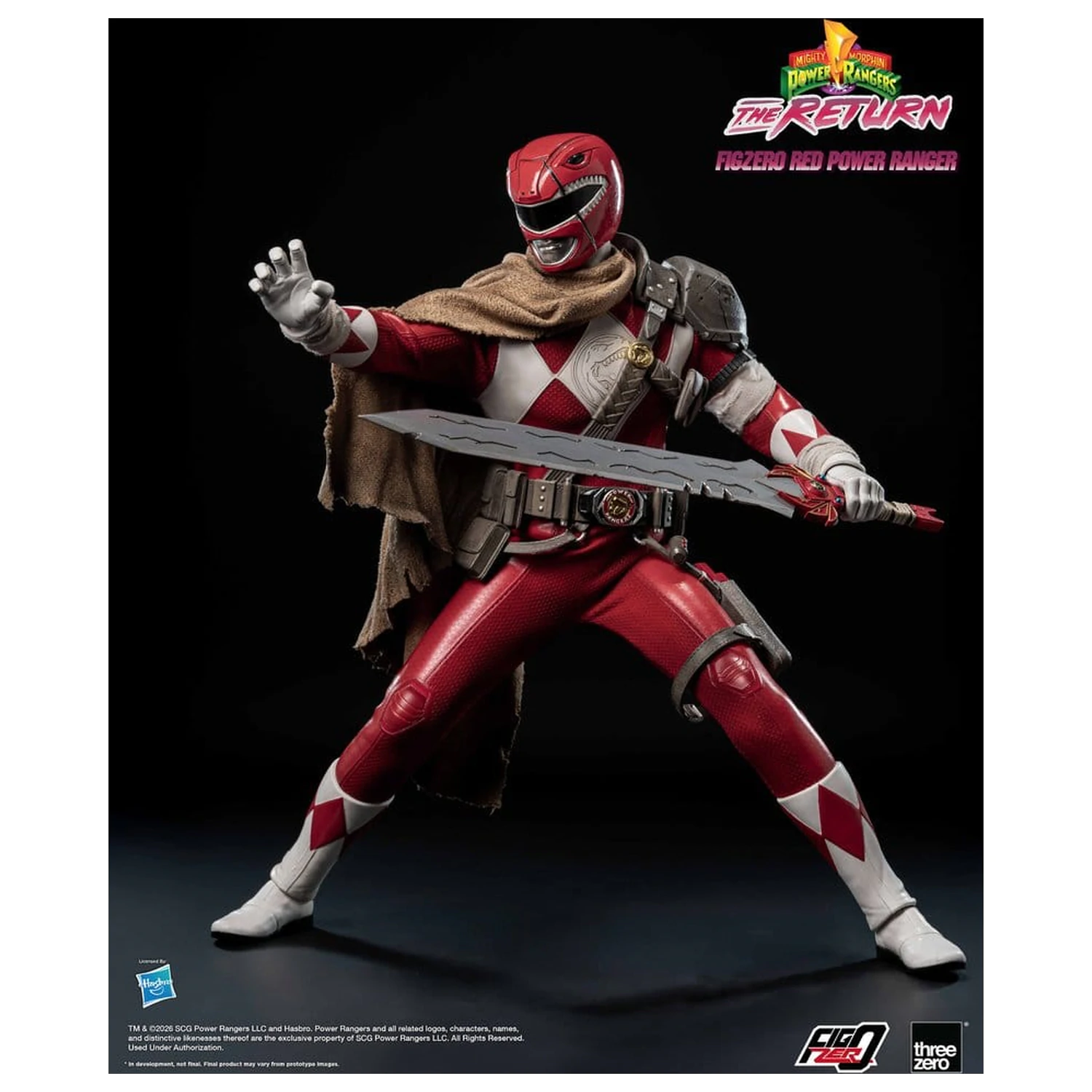 Mighty Morphin Power Rangers: The Return FigZero Action Figure 1/6 Red Power Ranger 31 cm fotografija proizvoda