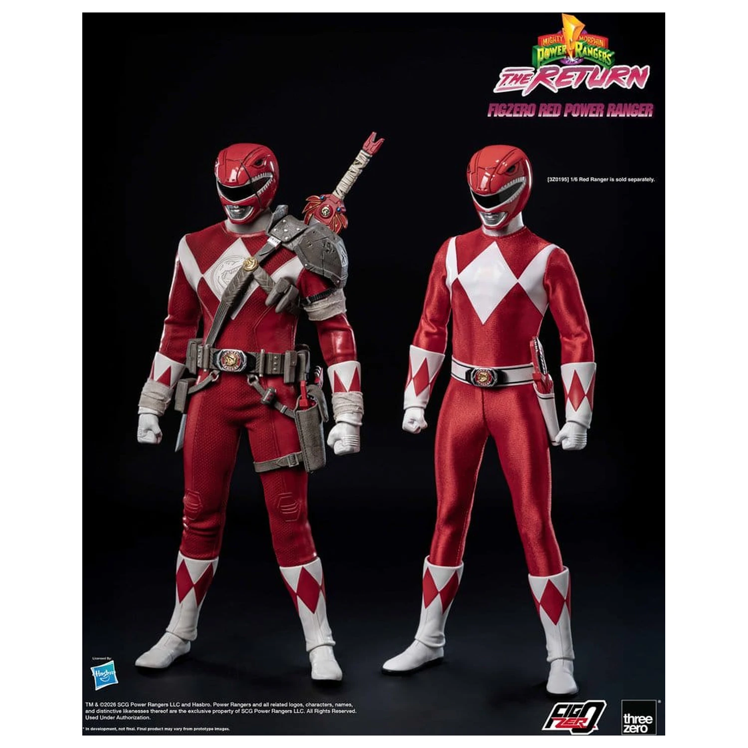 Mighty Morphin Power Rangers: The Return FigZero Action Figure 1/6 Red Power Ranger 31 cm fotografija proizvoda