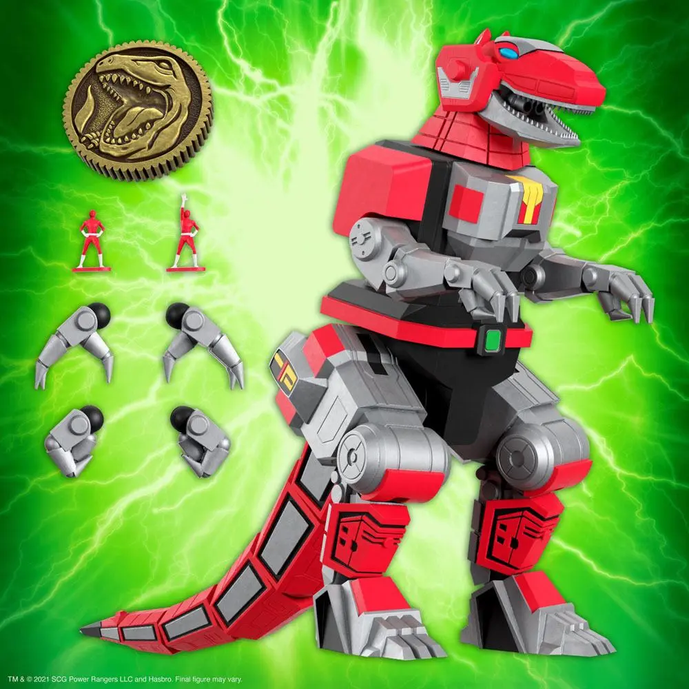 Mighty Morphin Power Rangers Ultimates akcijska figura Tyrannosaurus Dinozord 20 cm fotografija proizvoda