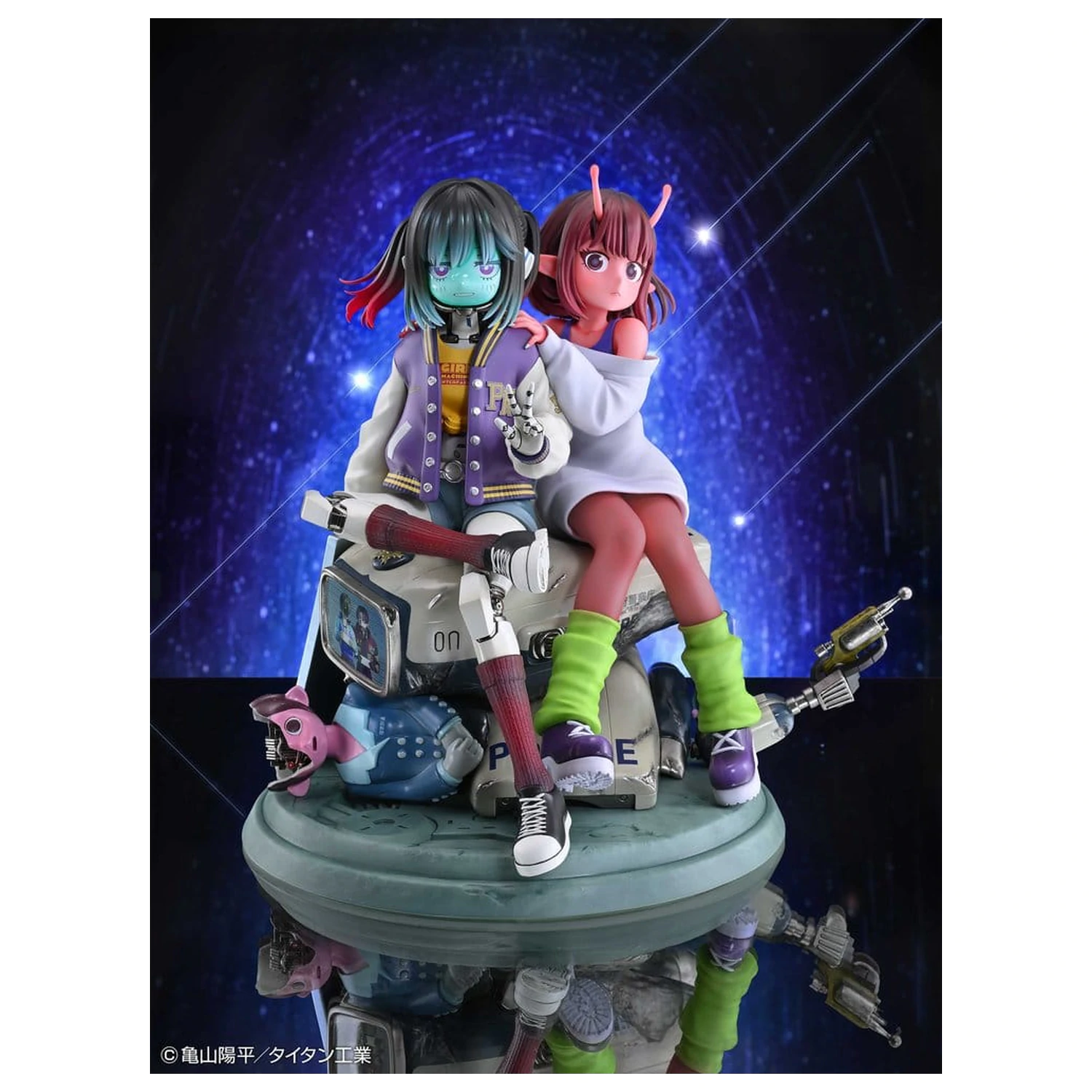 Milky Subway The Galactic Limited Express PVC Figure set od 2 Chiharu i Makina 18 cm fotografija proizvoda