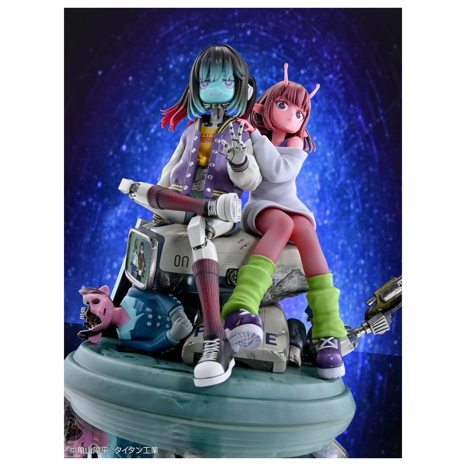 Milky Subway The Galactic Limited Express PVC Figure set od 2 Chiharu i Makina 18 cm fotografija proizvoda