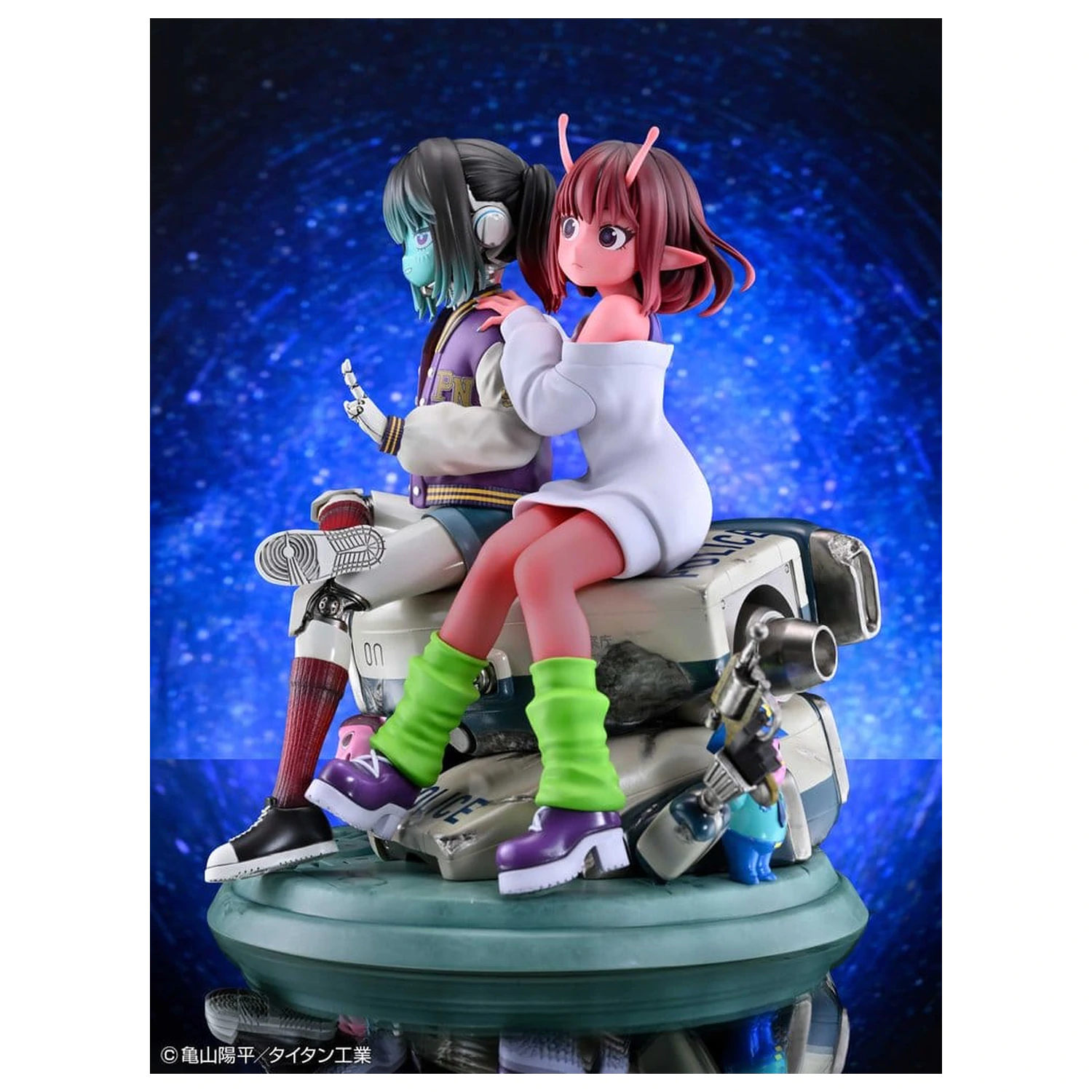 Milky Subway The Galactic Limited Express PVC Figure set od 2 Chiharu i Makina 18 cm fotografija proizvoda