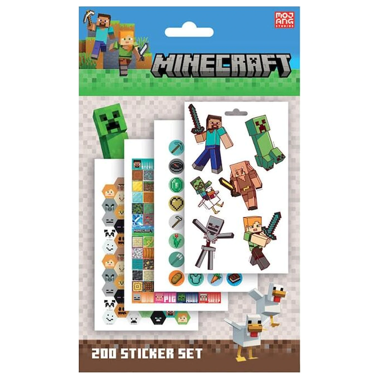 Minecraft set 200 naljepnica fotografija proizvoda