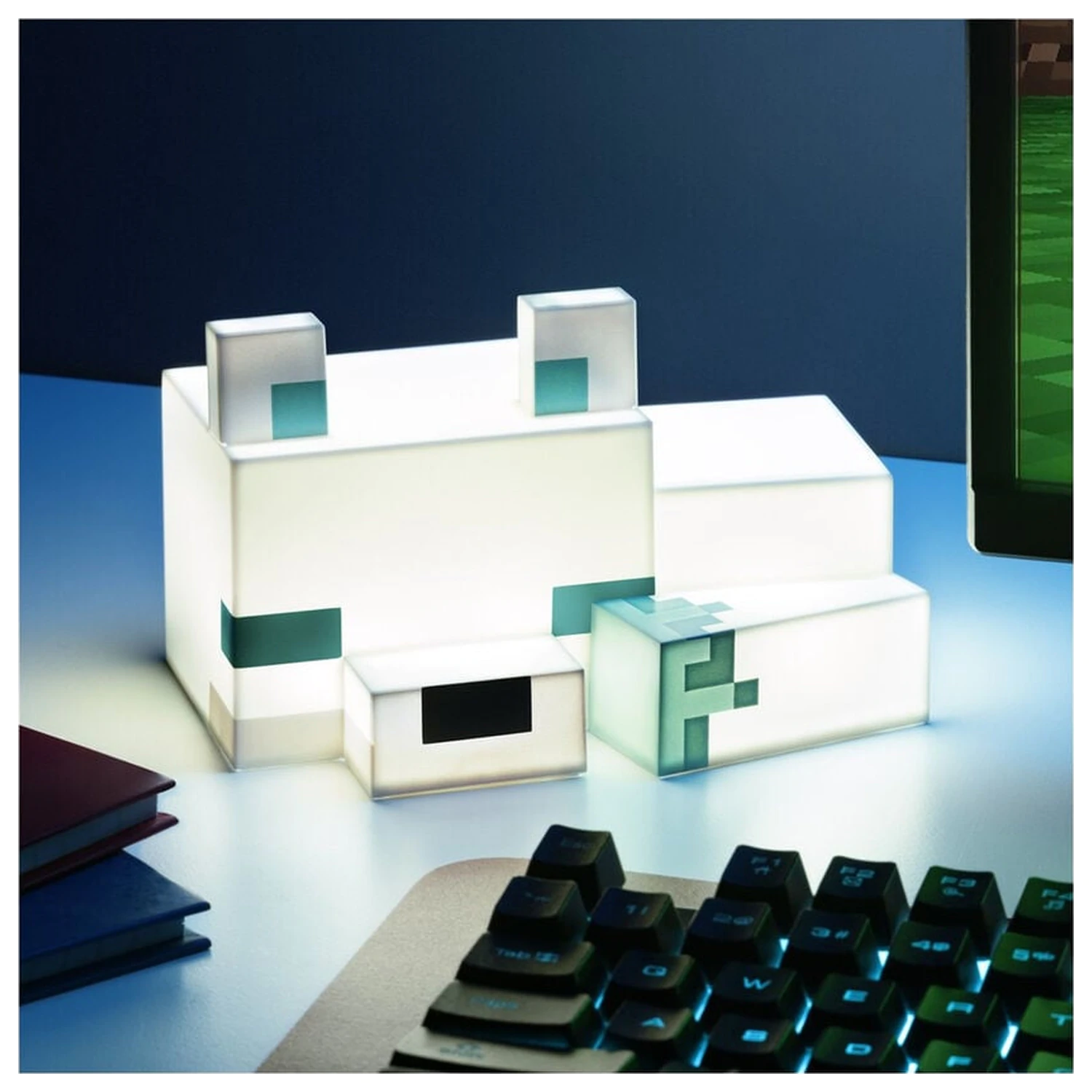 Minecraft 3D Arktička lisica noćno svjetlo fotografija proizvoda
