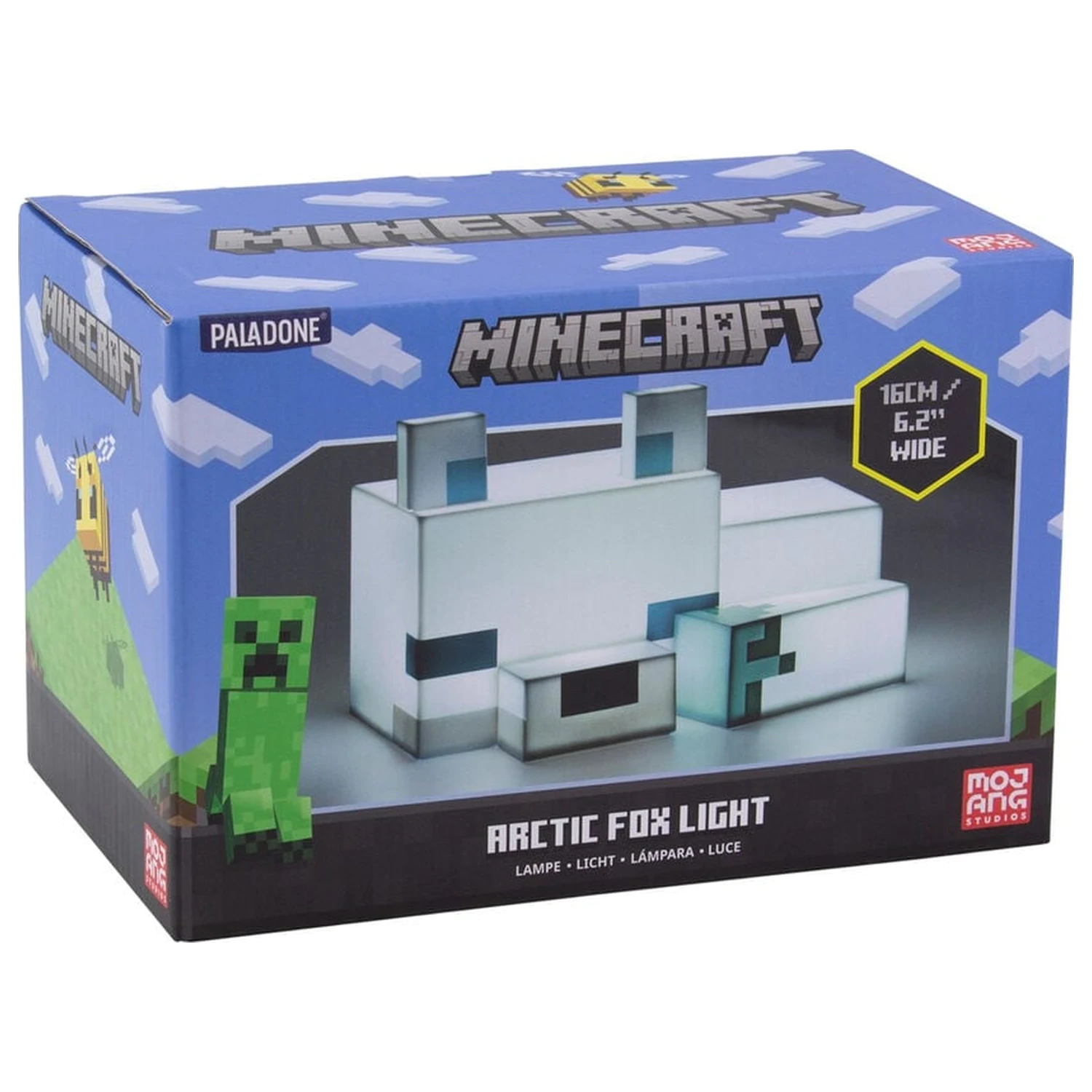 Minecraft 3D Arktička lisica noćno svjetlo fotografija proizvoda