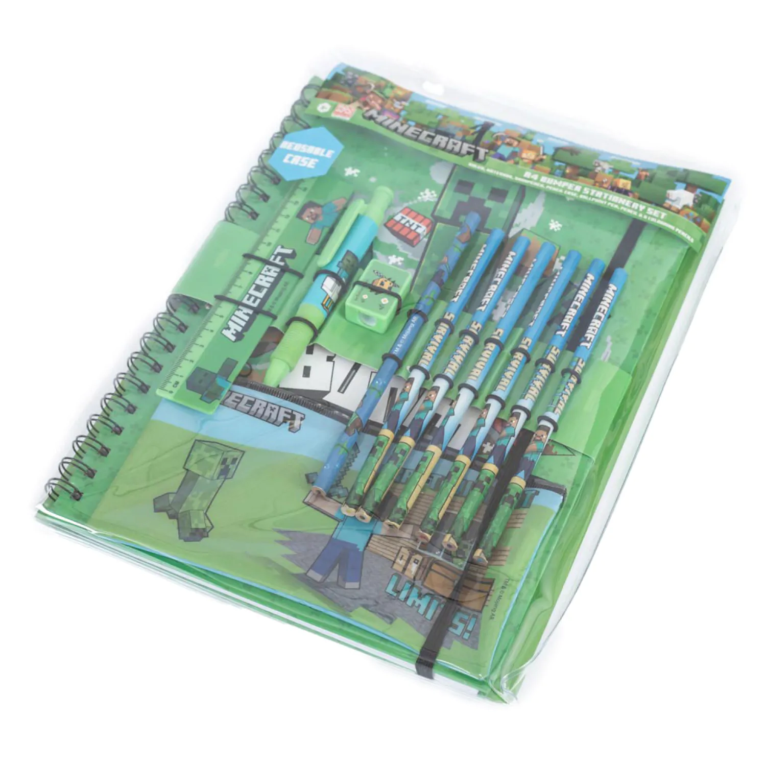 Minecraft 12-dijelni set uredskog materijala A4 Bumper fotografija proizvoda