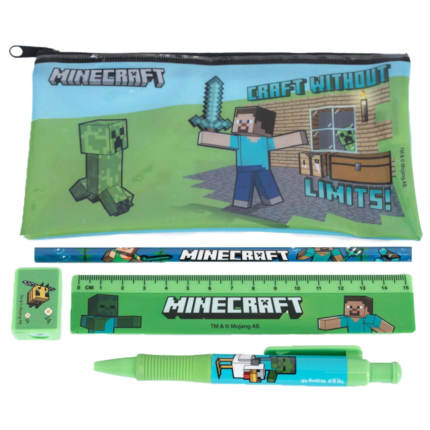 Minecraft 12-dijelni set uredskog materijala A4 Bumper fotografija proizvoda