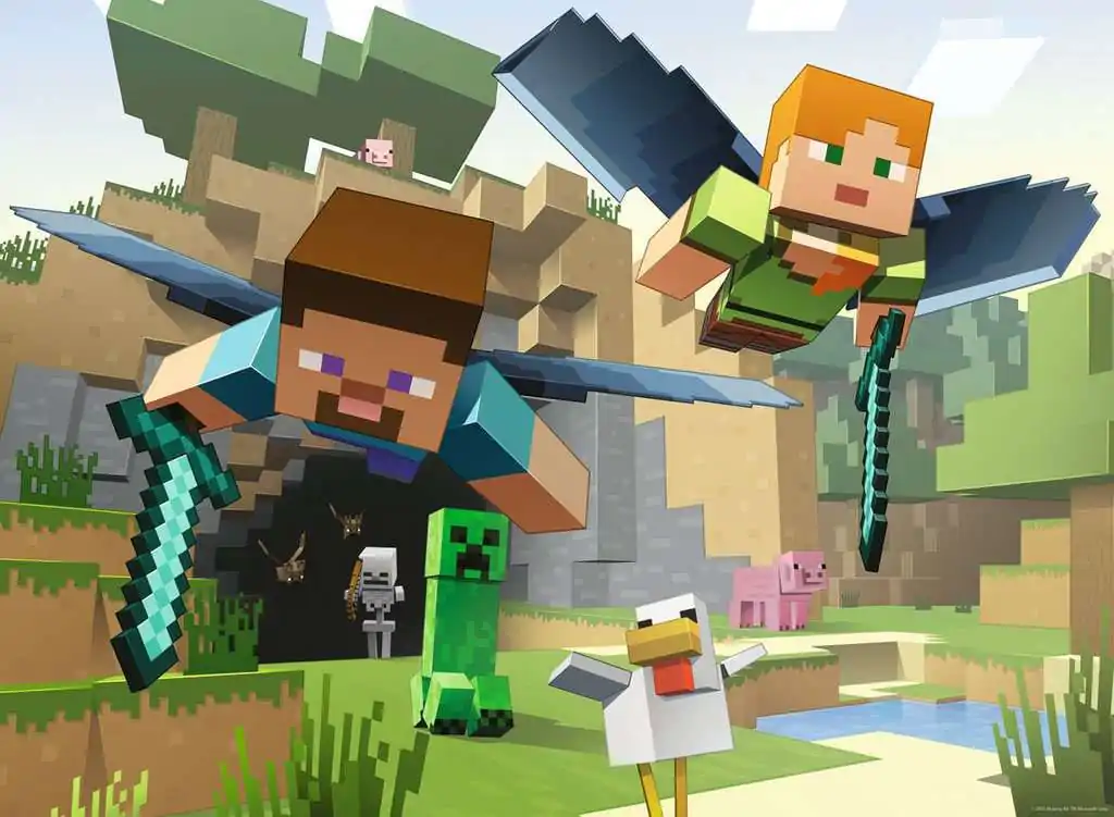 Minecraft Dječja Puzzle XXL Animal Adventures (200 komada) fotografija proizvoda