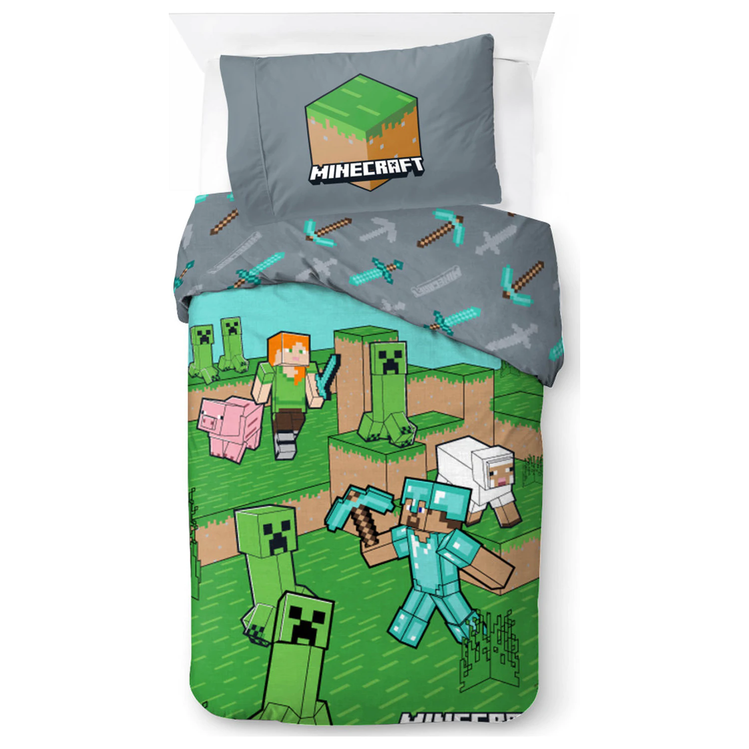 Minecraft Životinje i Mobovi Navlaka za poplun fotografija proizvoda