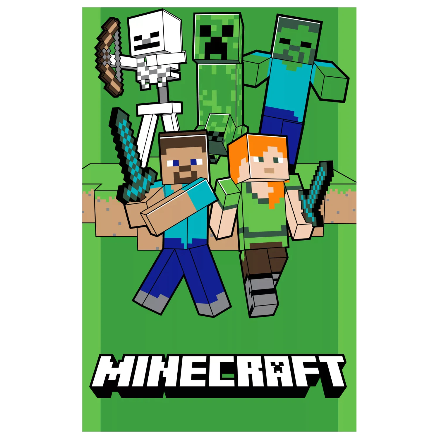 Minecraft Attack ručnik 70x140cm fotografija proizvoda