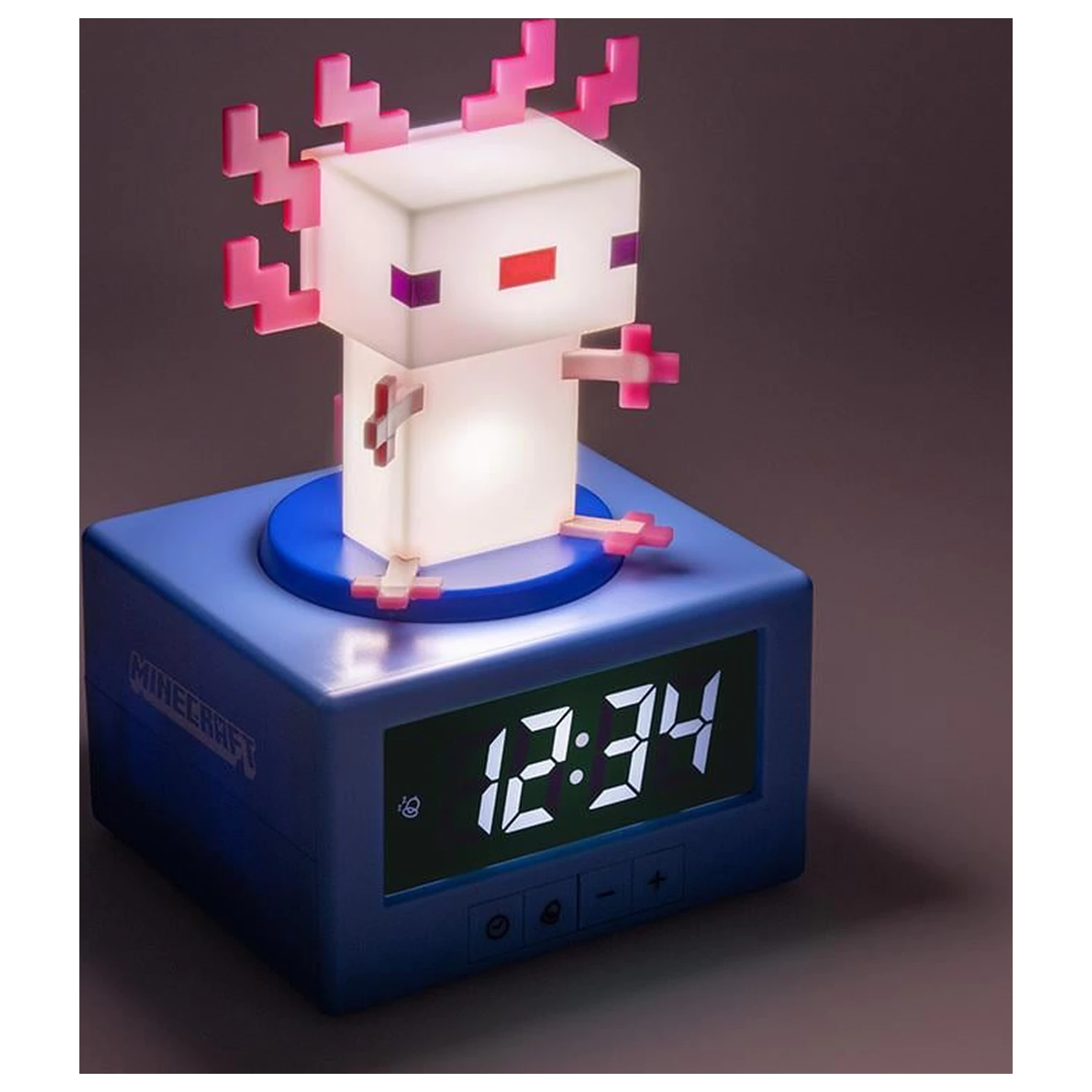 Minecraft Axolotl Icon Lampa Alarmni sat 12cm fotografija proizvoda