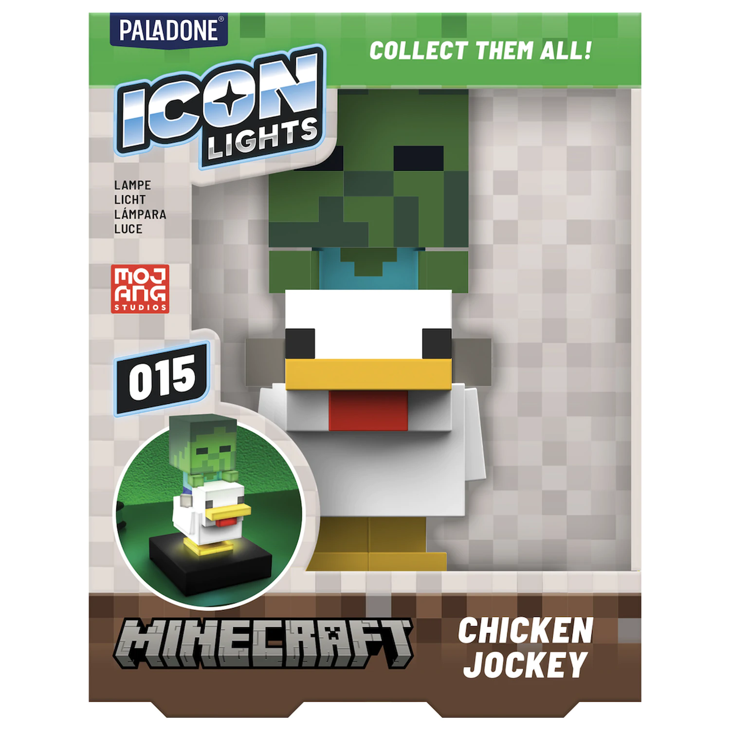 Minecraft Chicken Jockey Ikona Lampa 11cm fotografija proizvoda