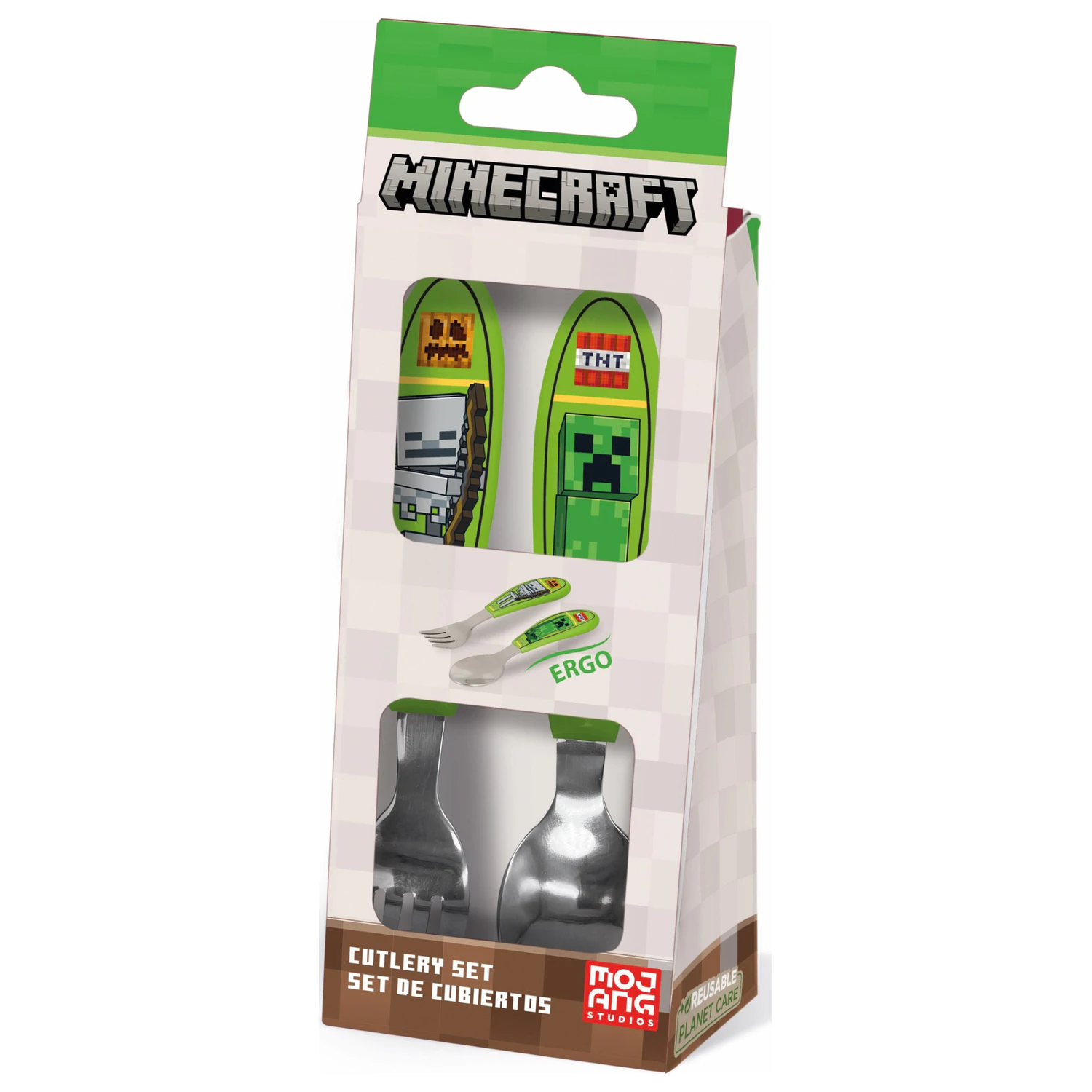 Minecraft Core Metal Ergo Set pribora za jelo - 2 komada fotografija proizvoda