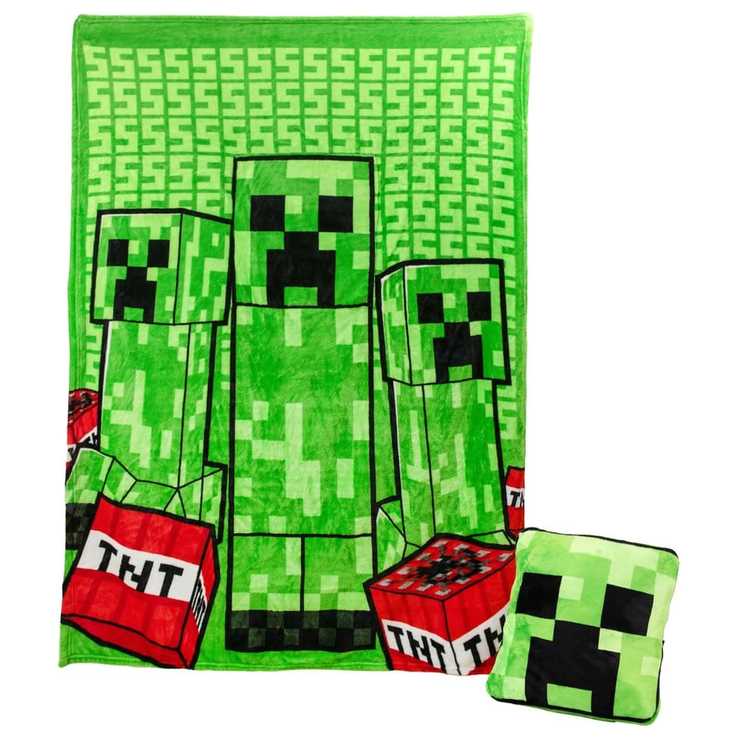 Minecraft Jastuk Deka Creeper 2-u-1 Sklopivo 150 cm fotografija proizvoda