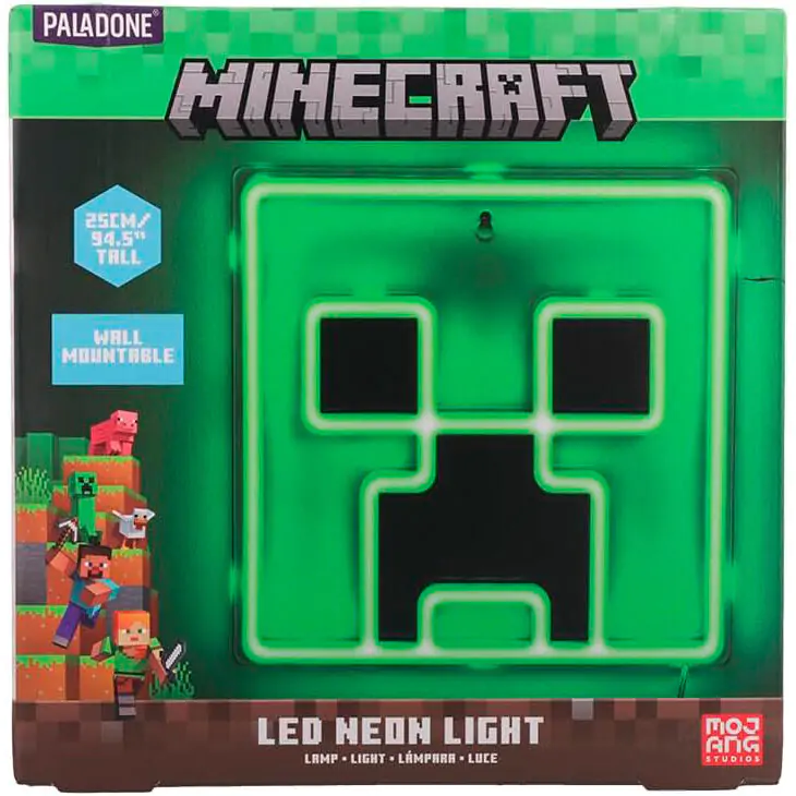 Minecraft Creeper LED zidna svjetiljka 25 cm fotografija proizvoda