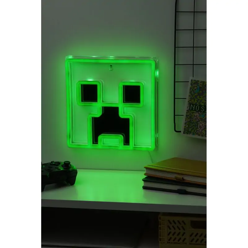 Minecraft Creeper LED zidna svjetiljka 25 cm fotografija proizvoda