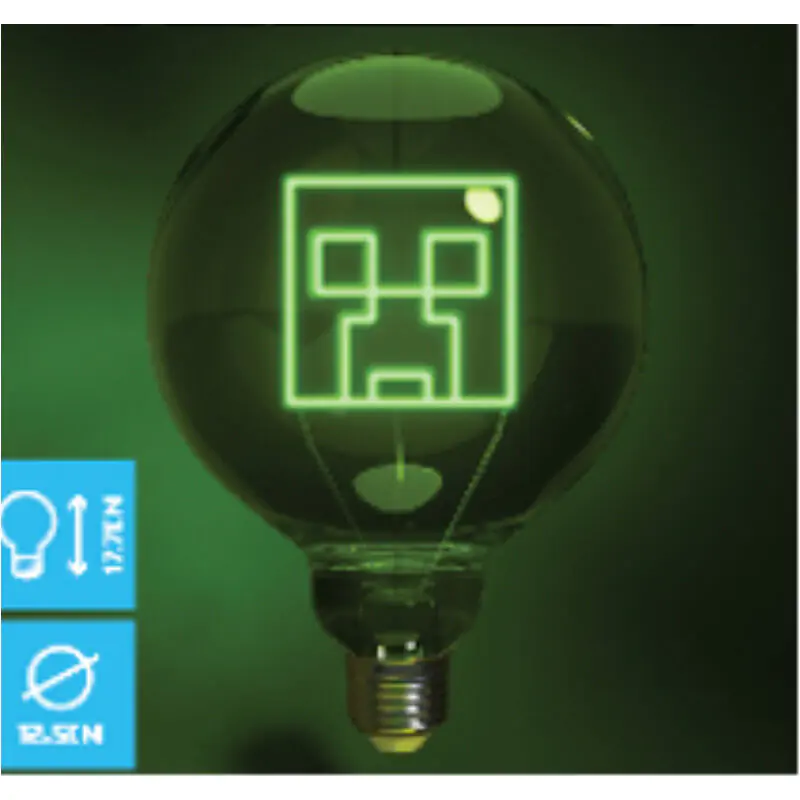 Minecraft Neon LED Žarulja Creeper fotografija proizvoda