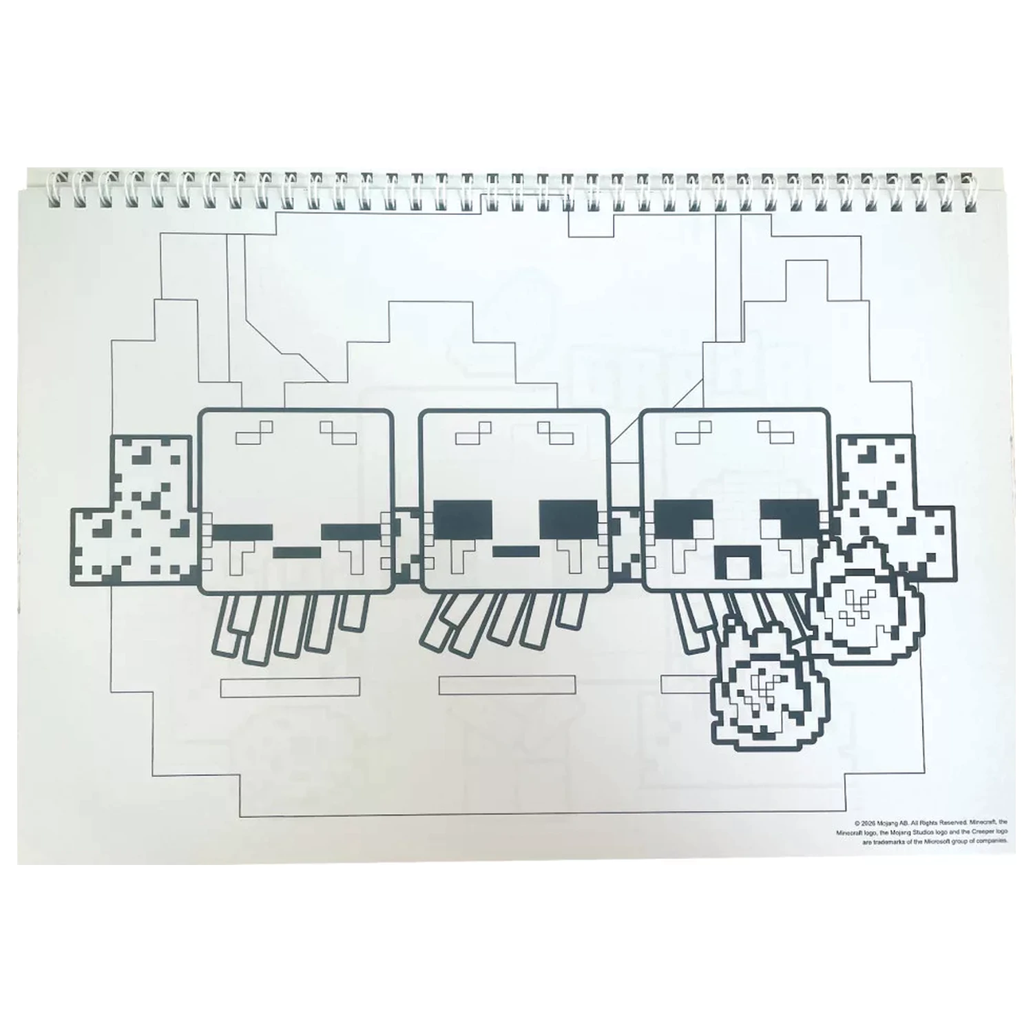 Minecraft Creepers Need Hugs A/4 Spiralna skicirka s 40 naljepnica fotografija proizvoda