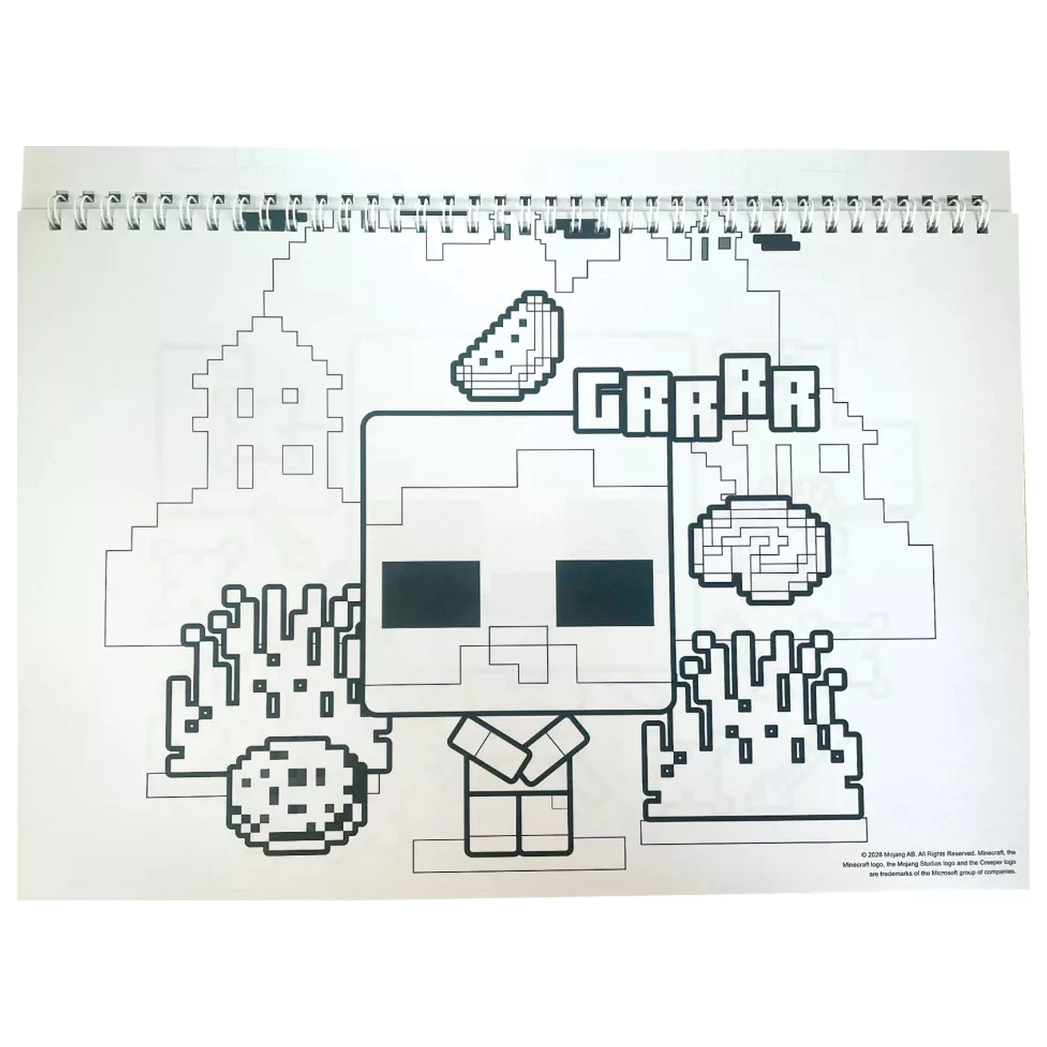 Minecraft Creepers Need Hugs A/4 Spiralna skicirka s 40 naljepnica fotografija proizvoda