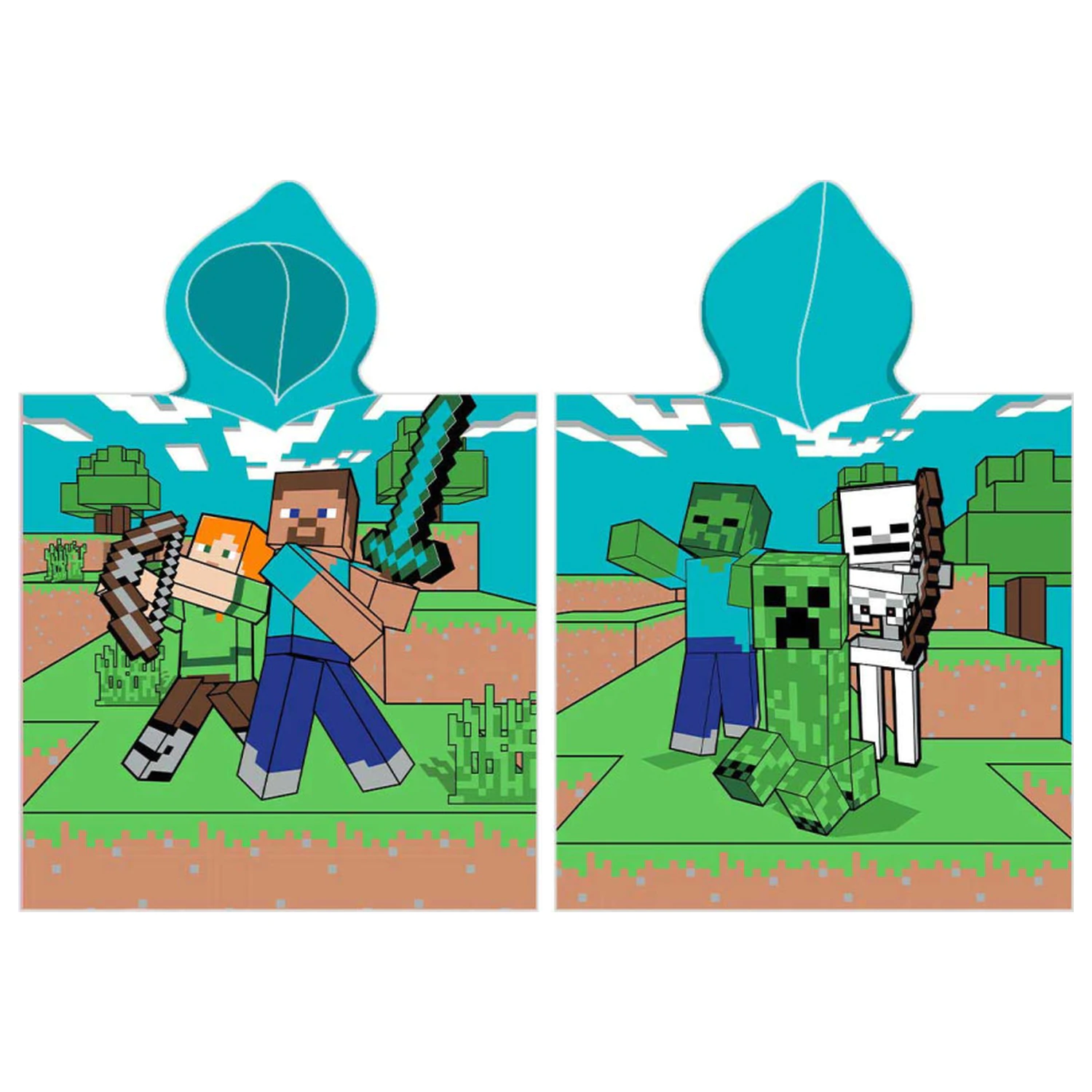 Minecraft Diamond Defender ručnik za plažu Poncho fotografija proizvoda