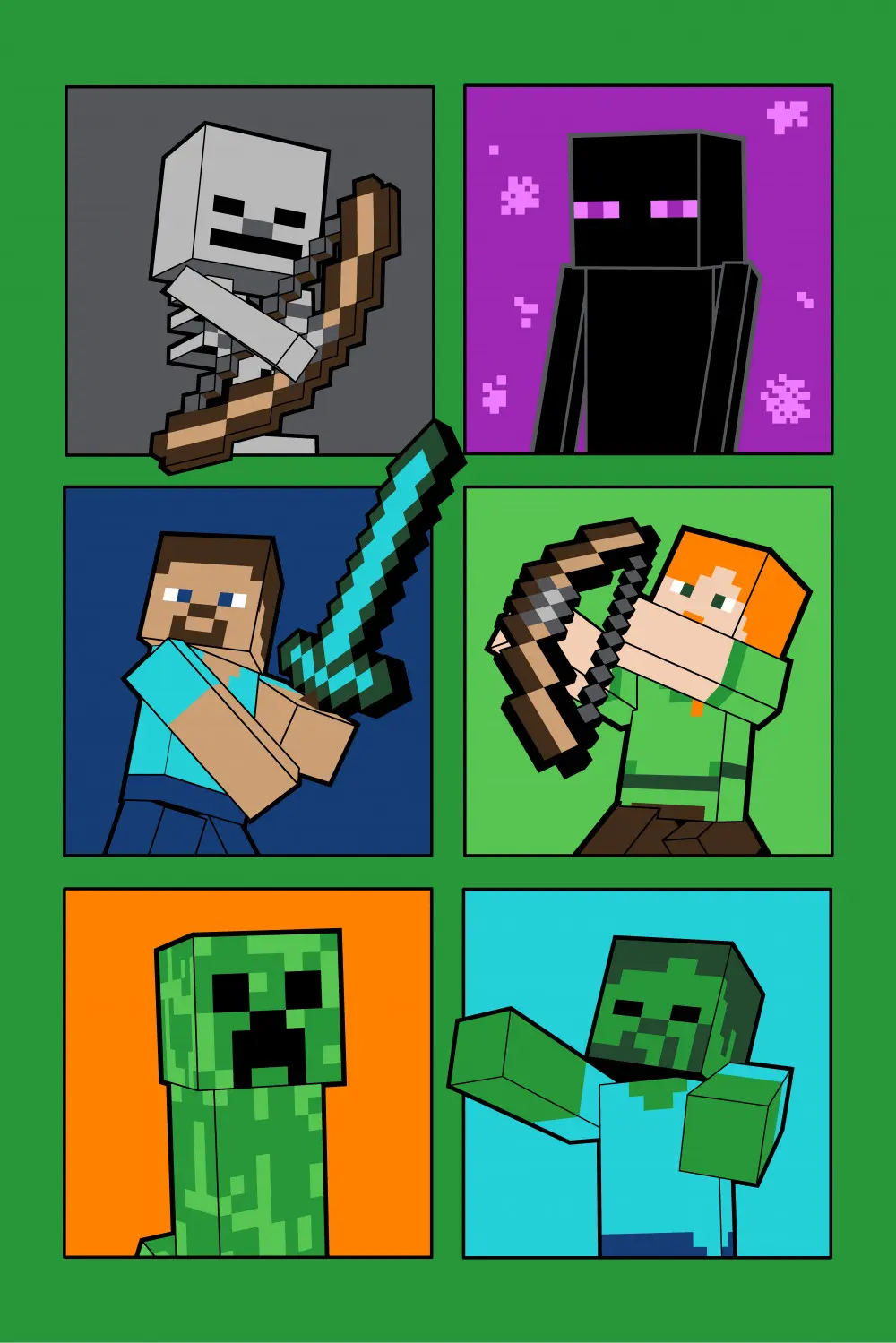 Minecraft Fight Badges deka od flisa 100*150 cm fotografija proizvoda