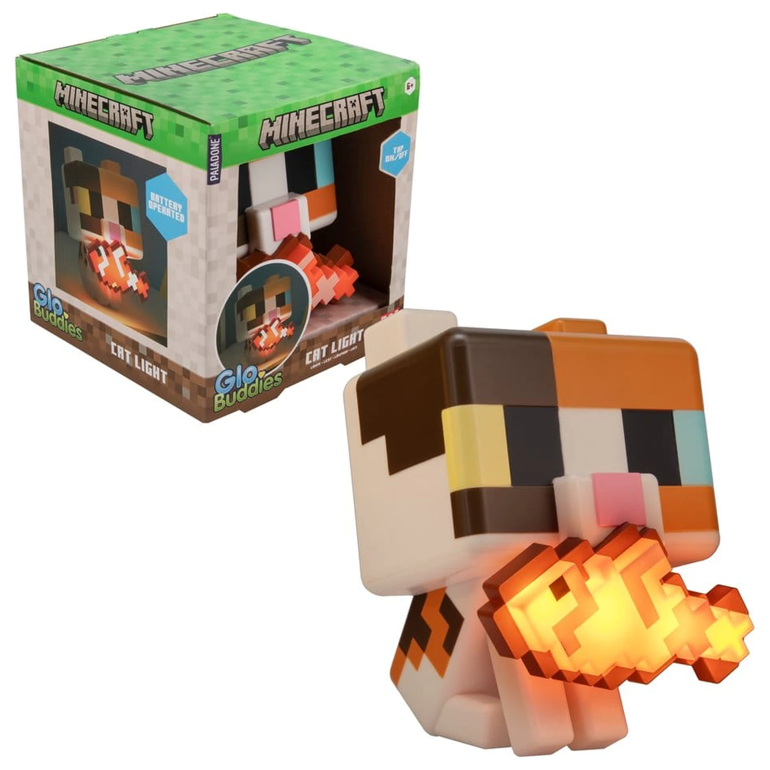 Minecraft GloBuddies Svjetleća Mačka 15 cm fotografija proizvoda