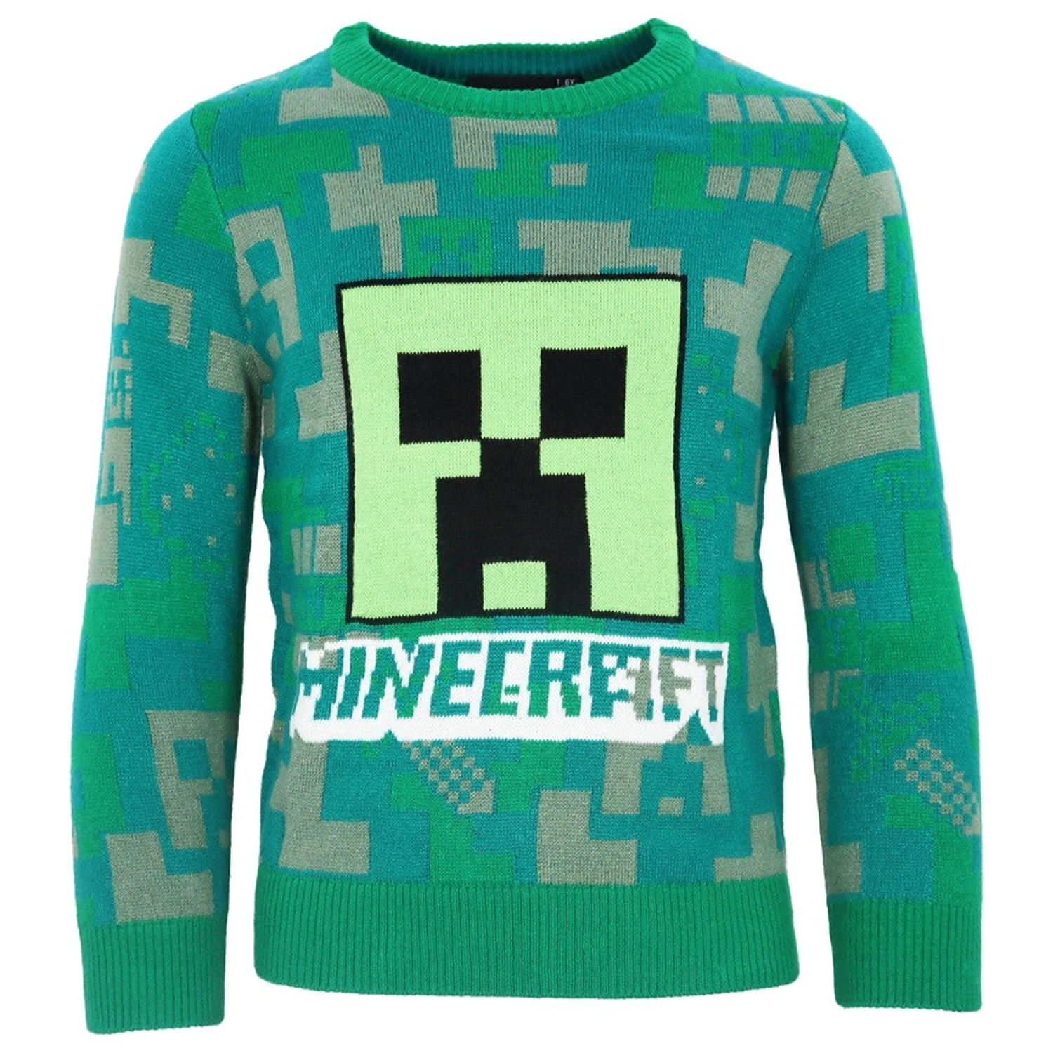 Minecraft Zeleni dječji pleteni džemper fotografija proizvoda