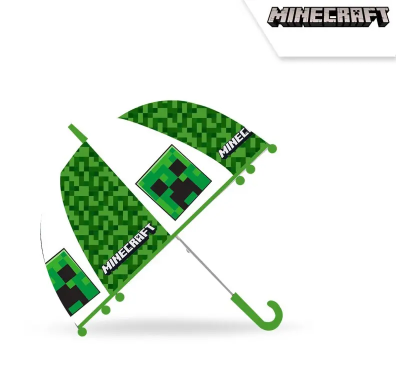 Minecraft dječji prozirni poluautomatski kišobran Ø70 cm fotografija proizvoda