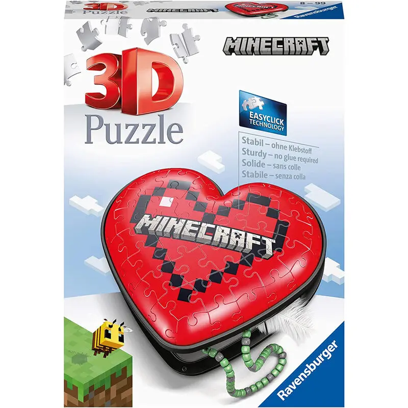 Minecraft Heart 3D puzzle 54 komada fotografija proizvoda
