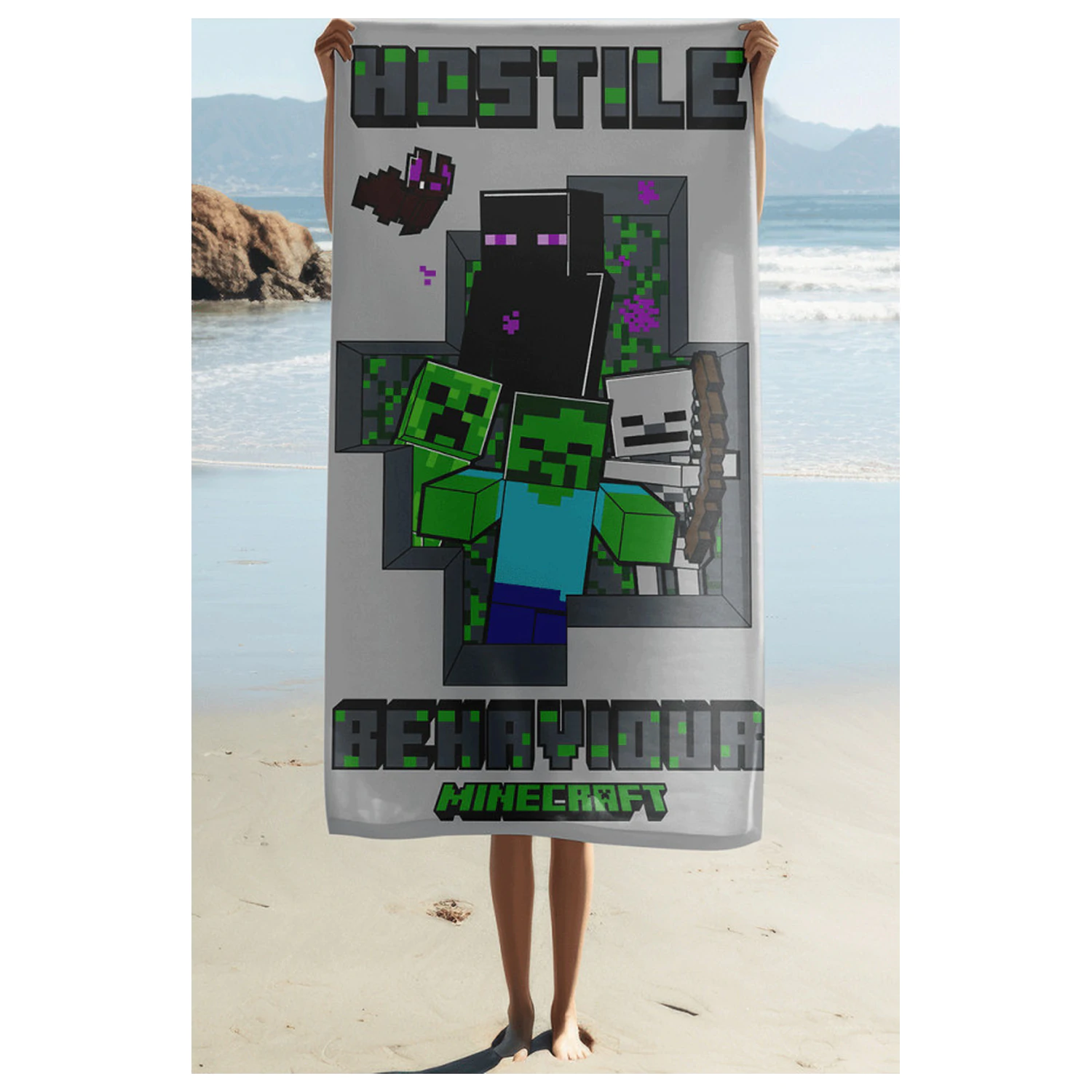 Minecraft Hostile Behavior ručnik 70x140cm fotografija proizvoda