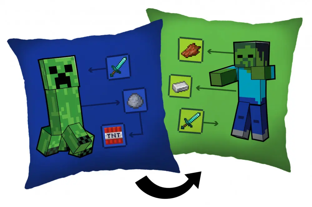 Minecraft How to Creeper jastuk, ukrasni jastuk 40*40 cm fotografija proizvoda