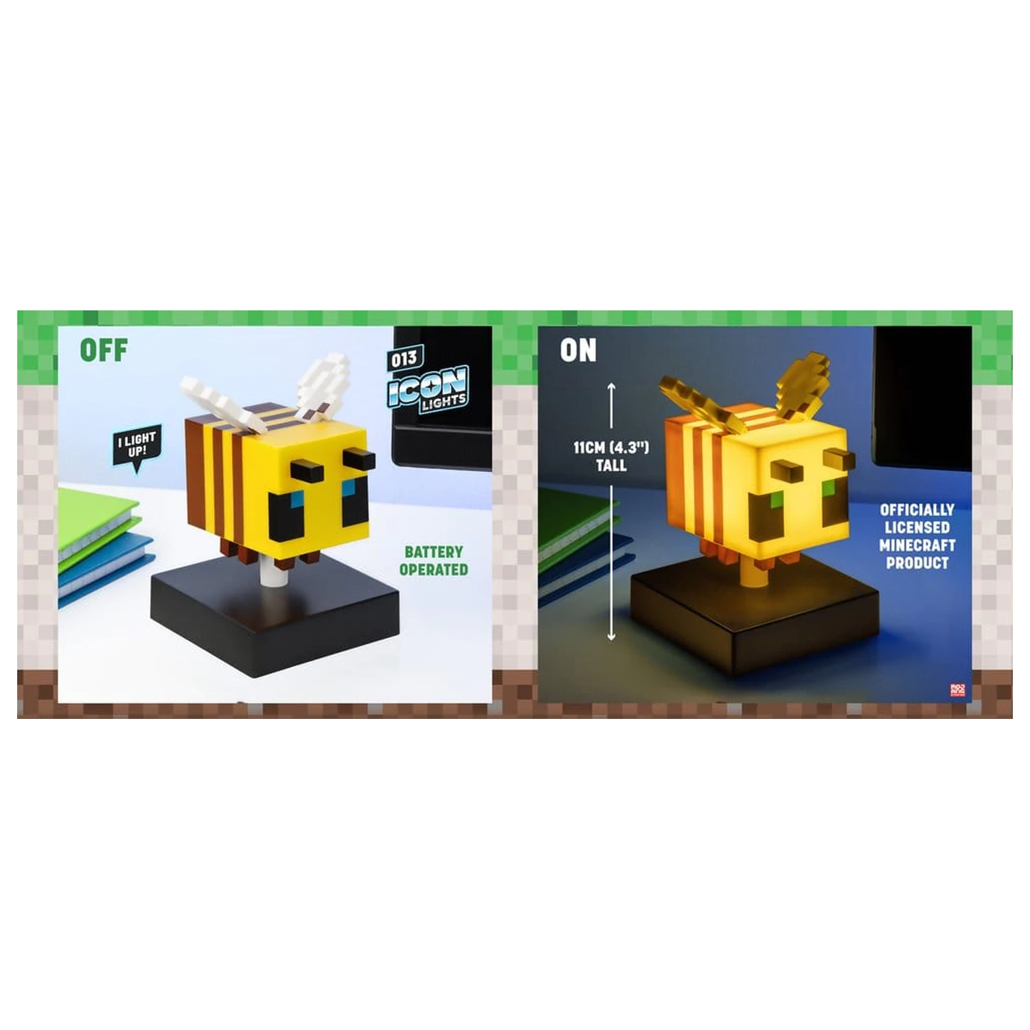 Minecraft Icon Light Bee 11 cm svjetiljka fotografija proizvoda