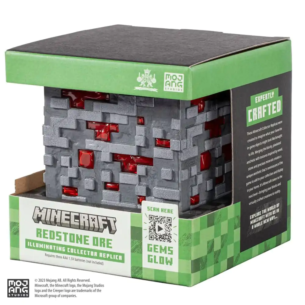 Minecraft replika svijetleće kocke Redstone rude 10 cm fotografija proizvoda