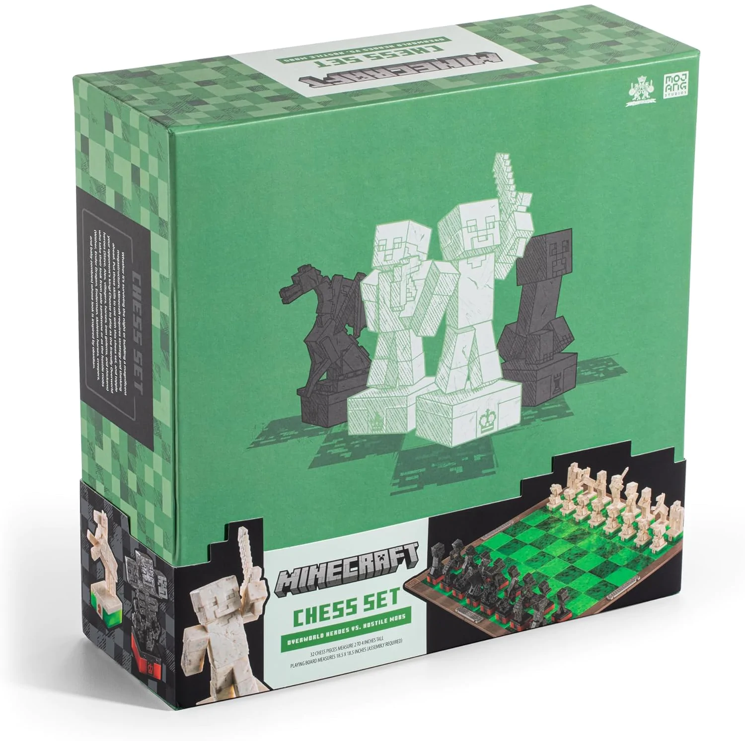 Minecraft šahovski set Overworld Heroes protiv Hostile Mobs fotografija proizvoda