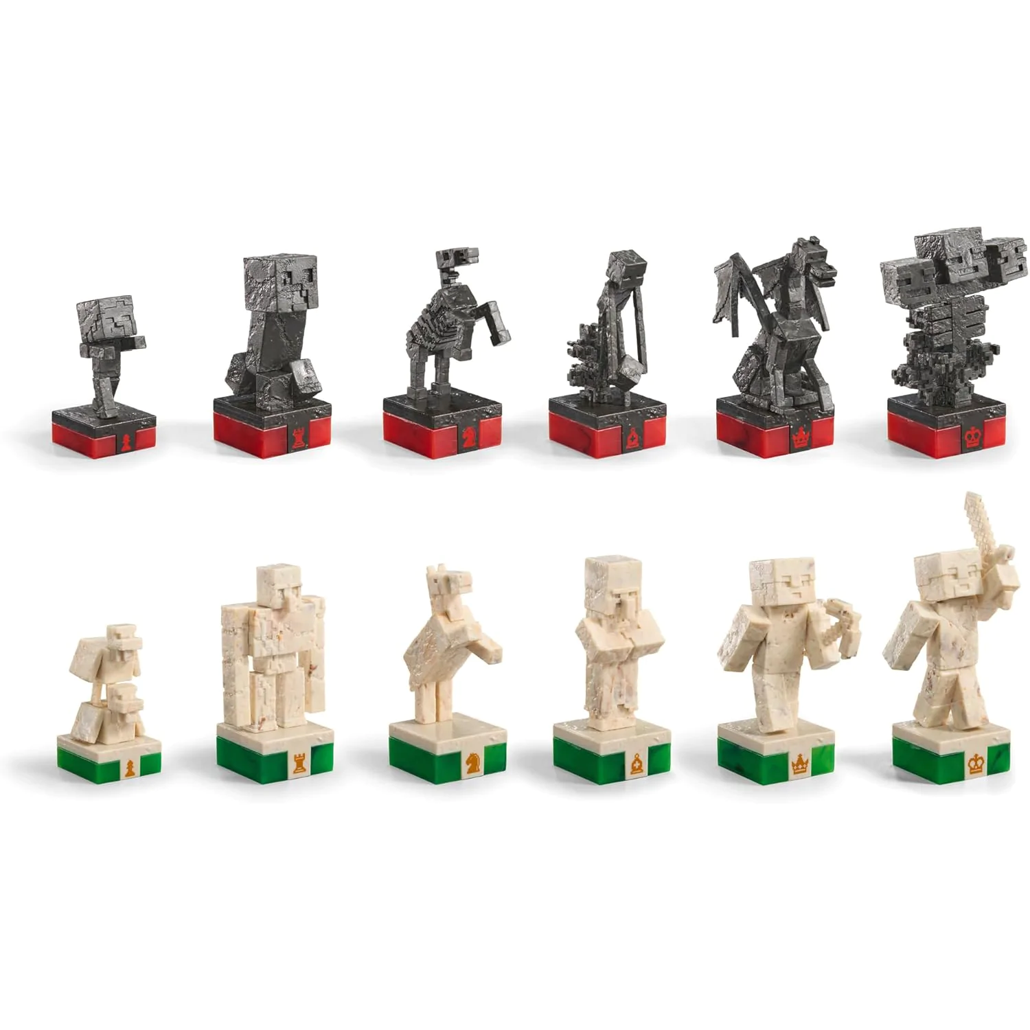 Minecraft šahovski set Overworld Heroes protiv Hostile Mobs fotografija proizvoda